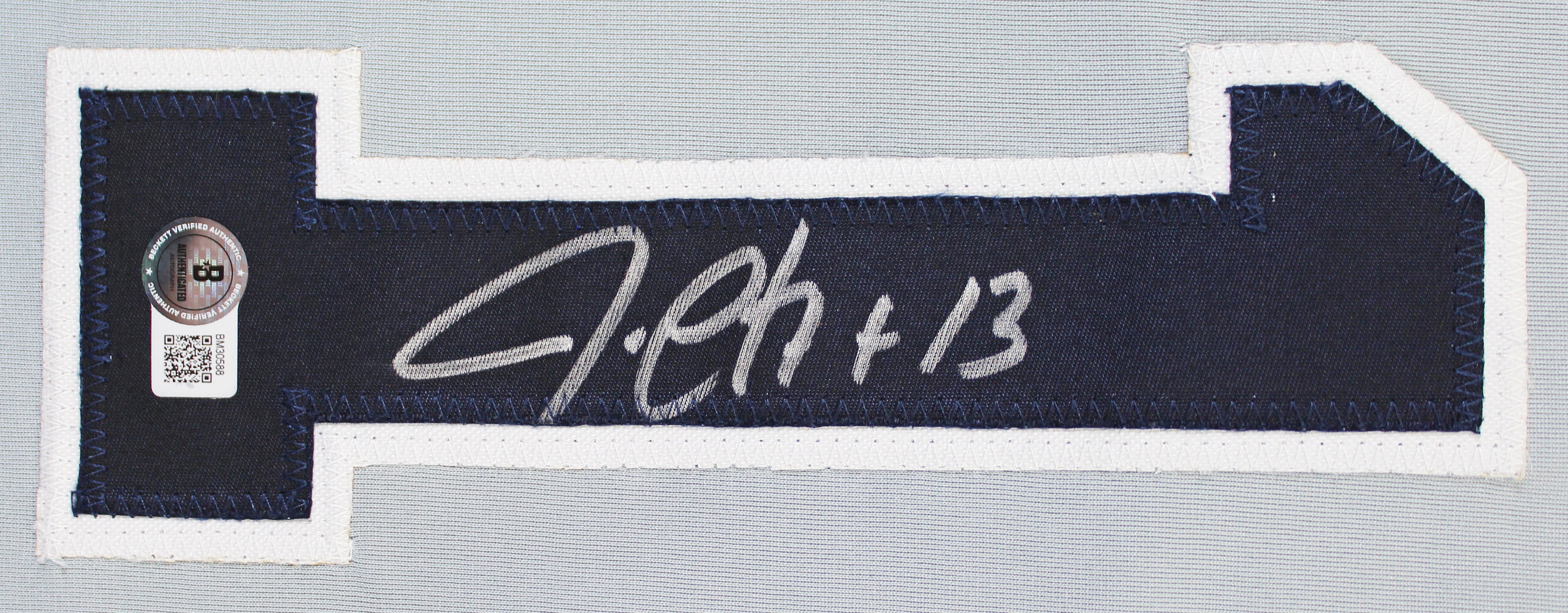 Jim Leyritz Authentic Signed Grey Pro Style Jersey Autographed BAS