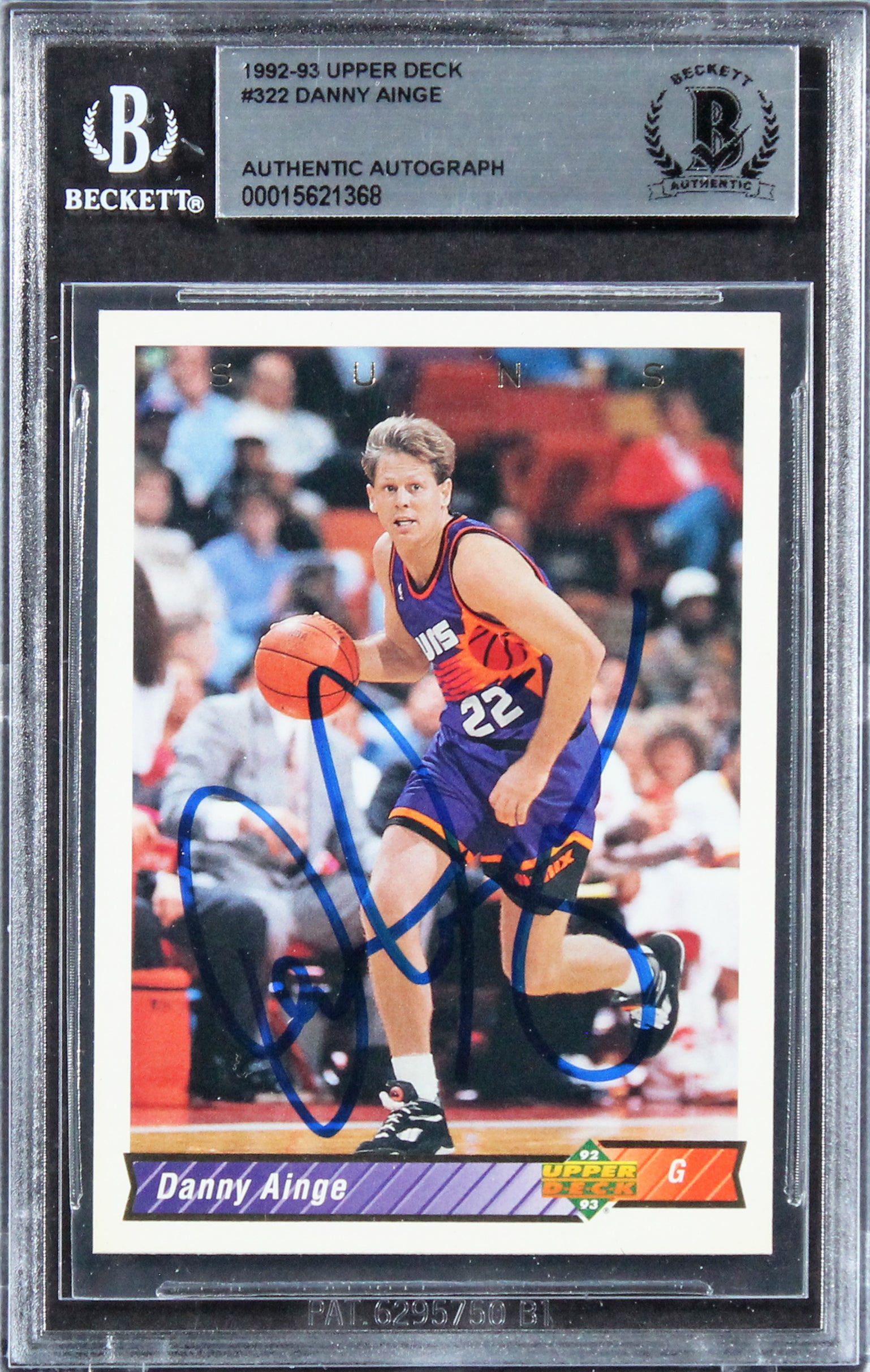 Suns Danny Ainge Authentic Signed 1992 Upper Deck #322 Card BAS Slabbed