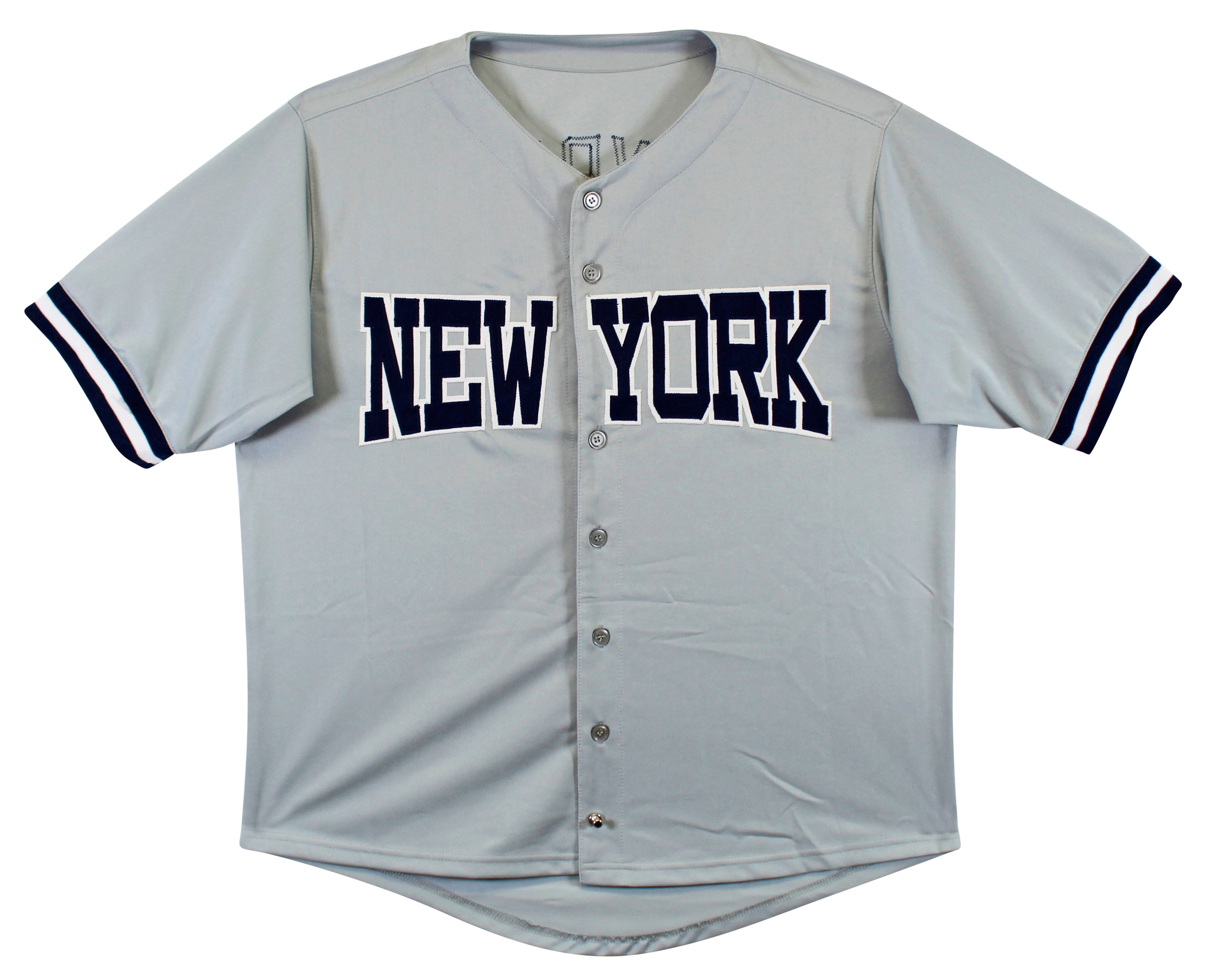 Jim Leyritz Authentic Signed Grey Pro Style Jersey Autographed BAS