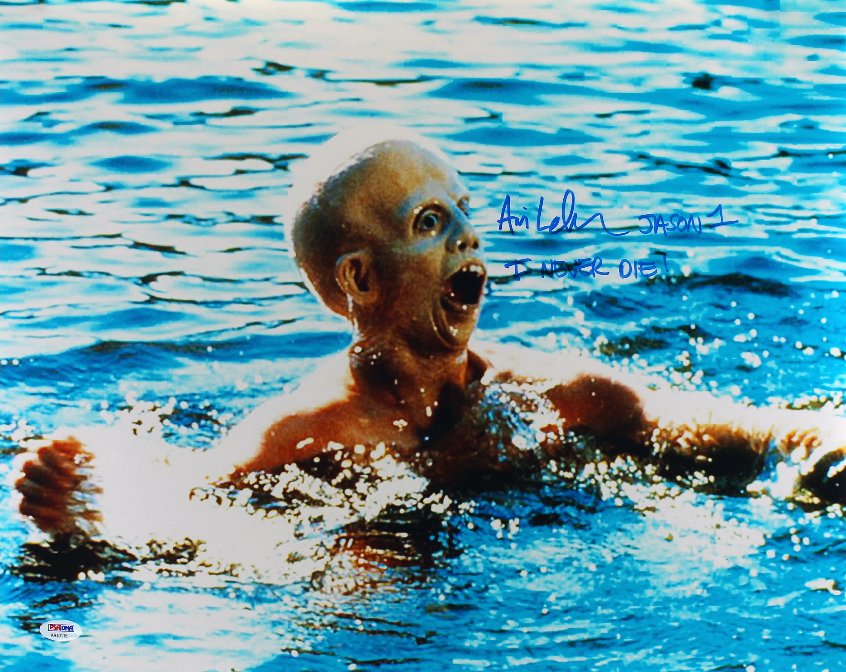 Ari Lehman Friday The 13th I Never Die! Jason 1 Signed 16x20 Photo PSA #AB40115