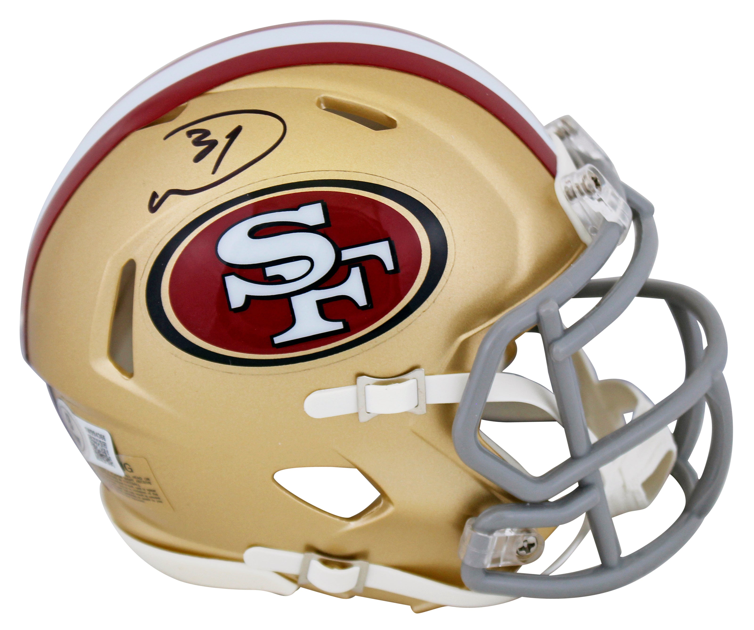 49ers Donte Whitner Authentic Signed Speed Mini Helmet W/ Case BAS Witnessed