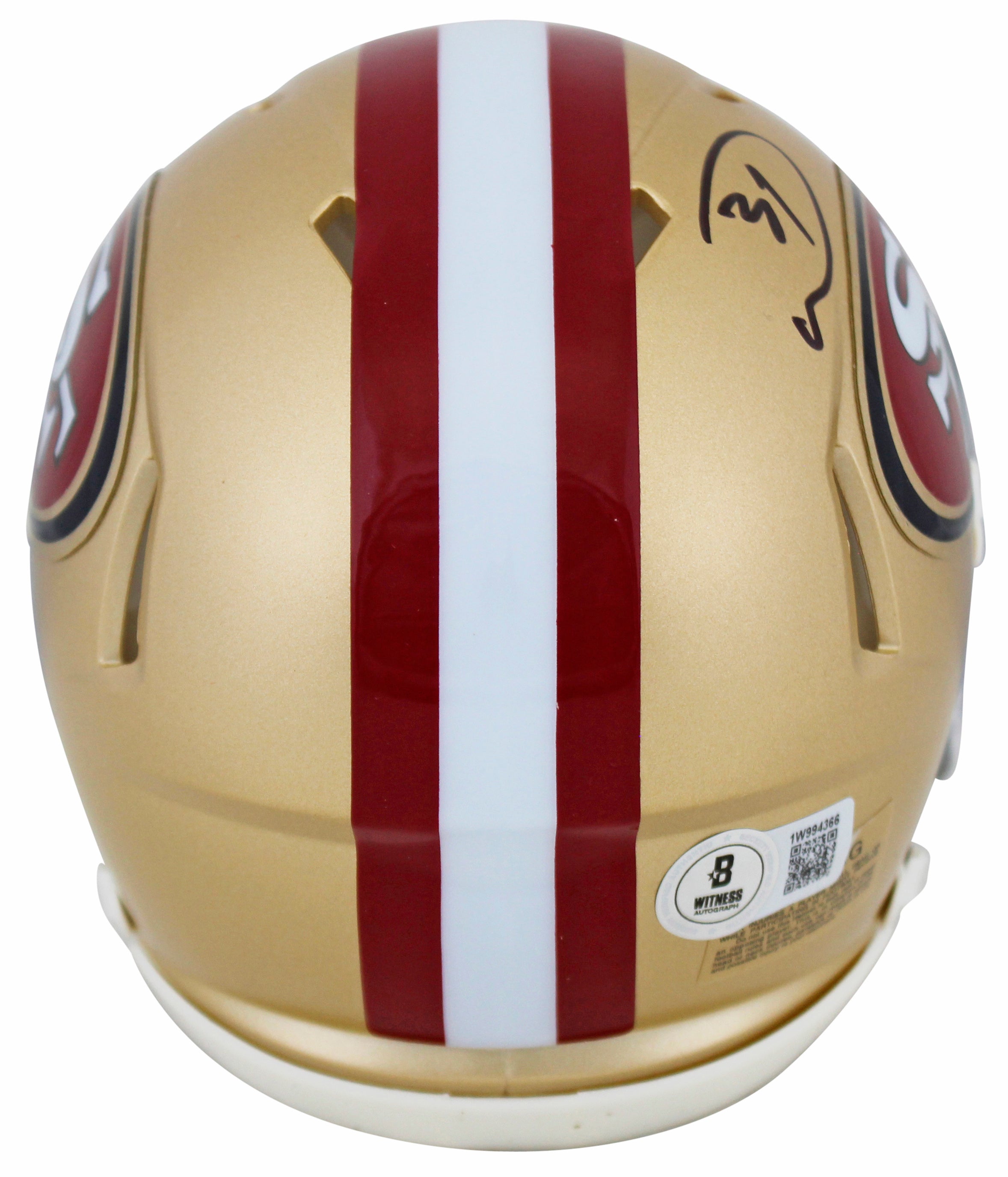 49ers Donte Whitner Authentic Signed Speed Mini Helmet W/ Case BAS Witnessed