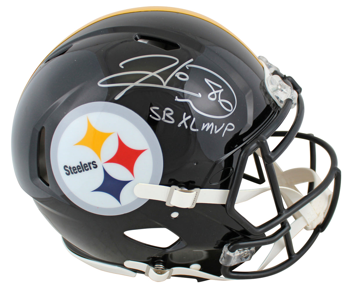 Steelers Hines Ward SB XL MVP Signed F/S Speed Proline Helmet w/ Silver Sig BAS
