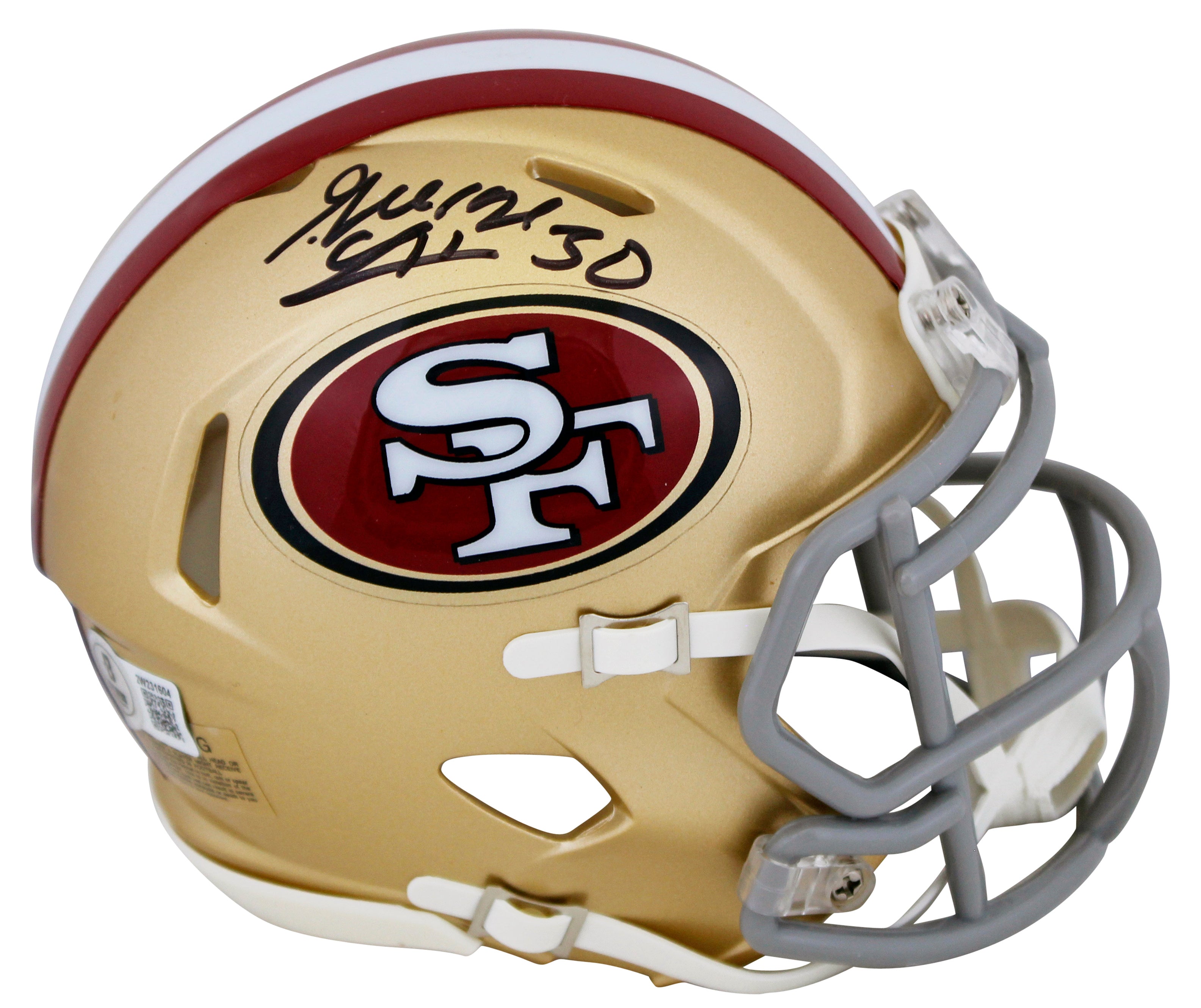 49ers George Odum Authentic Signed Speed Mini Helmet Autographed BAS Witnessed