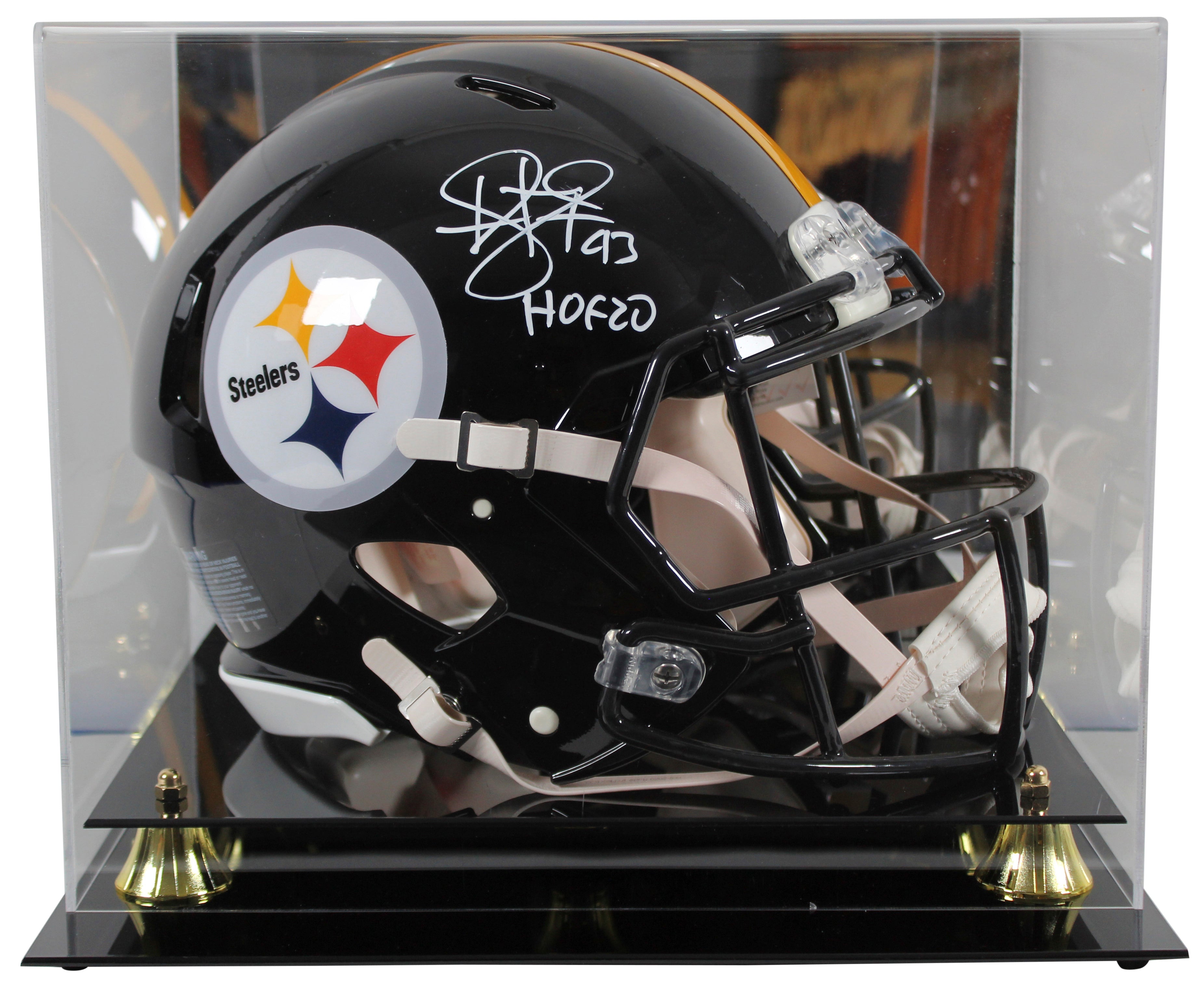 Steelers Troy Polamalu "HOF 20" Signed F/S Speed Proline Helmet w/ Case BAS Wit