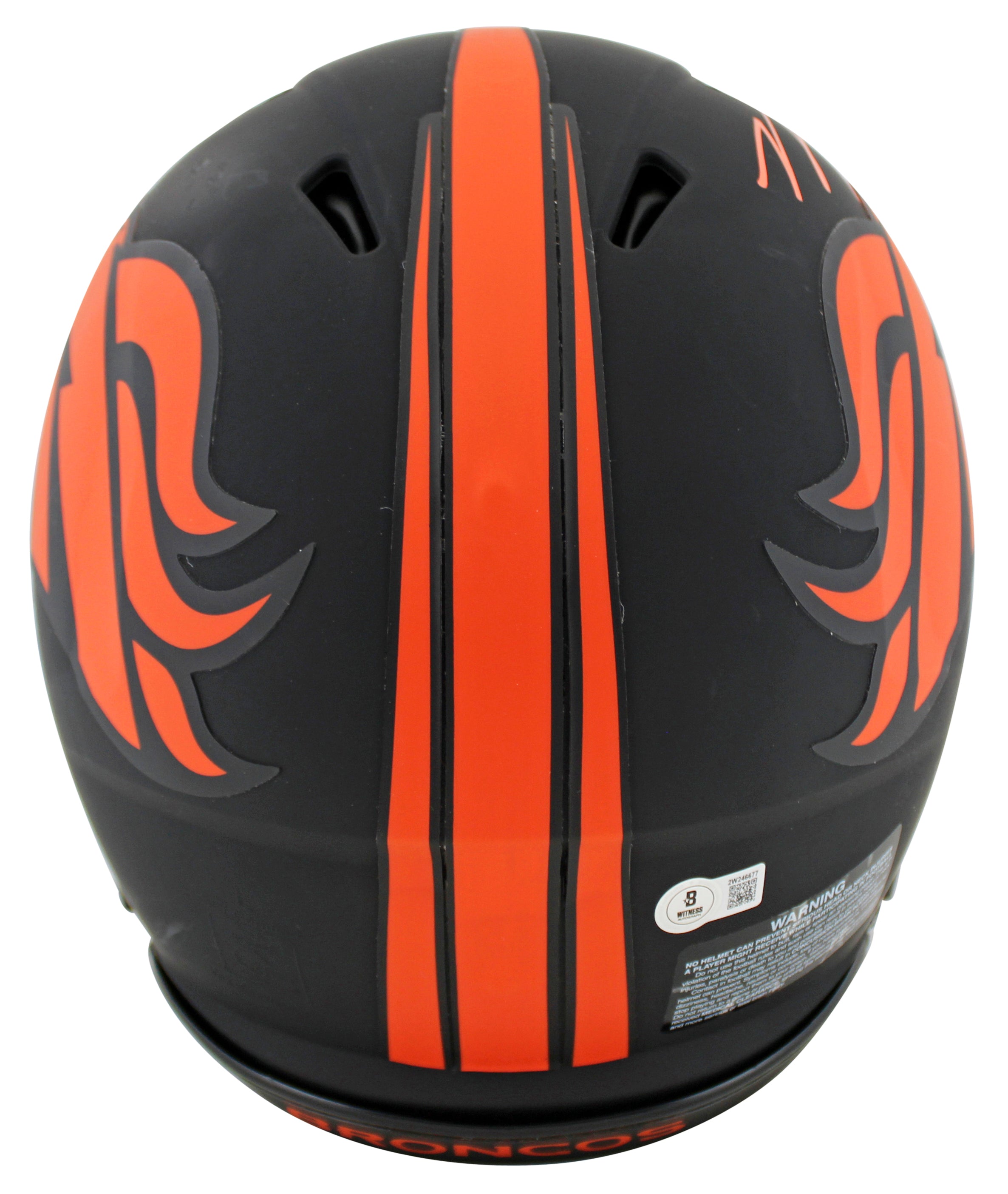 Broncos Bo Nix Signed Eclipse Full Size Speed Proline Helmet W/ Case BAS Witness