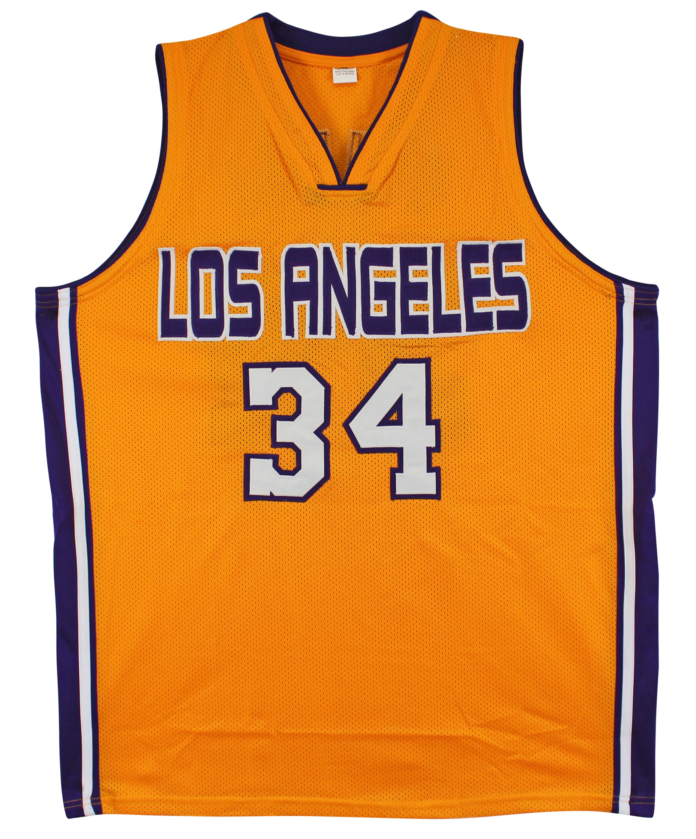 ** HOLIDAY DOORBUSTER ** Shaquille O'Neal Authentic Signed Yellow Pro Style Jersey BAS Witnessed 2