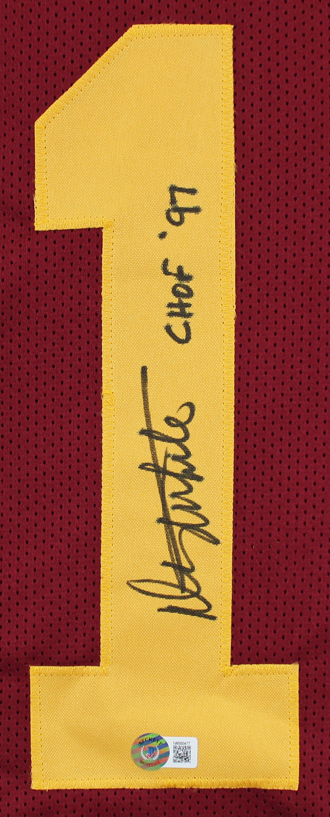 ASU Danny White "CHOF '97" Signed Maroon Pro Style Jersey BAS Witnessed