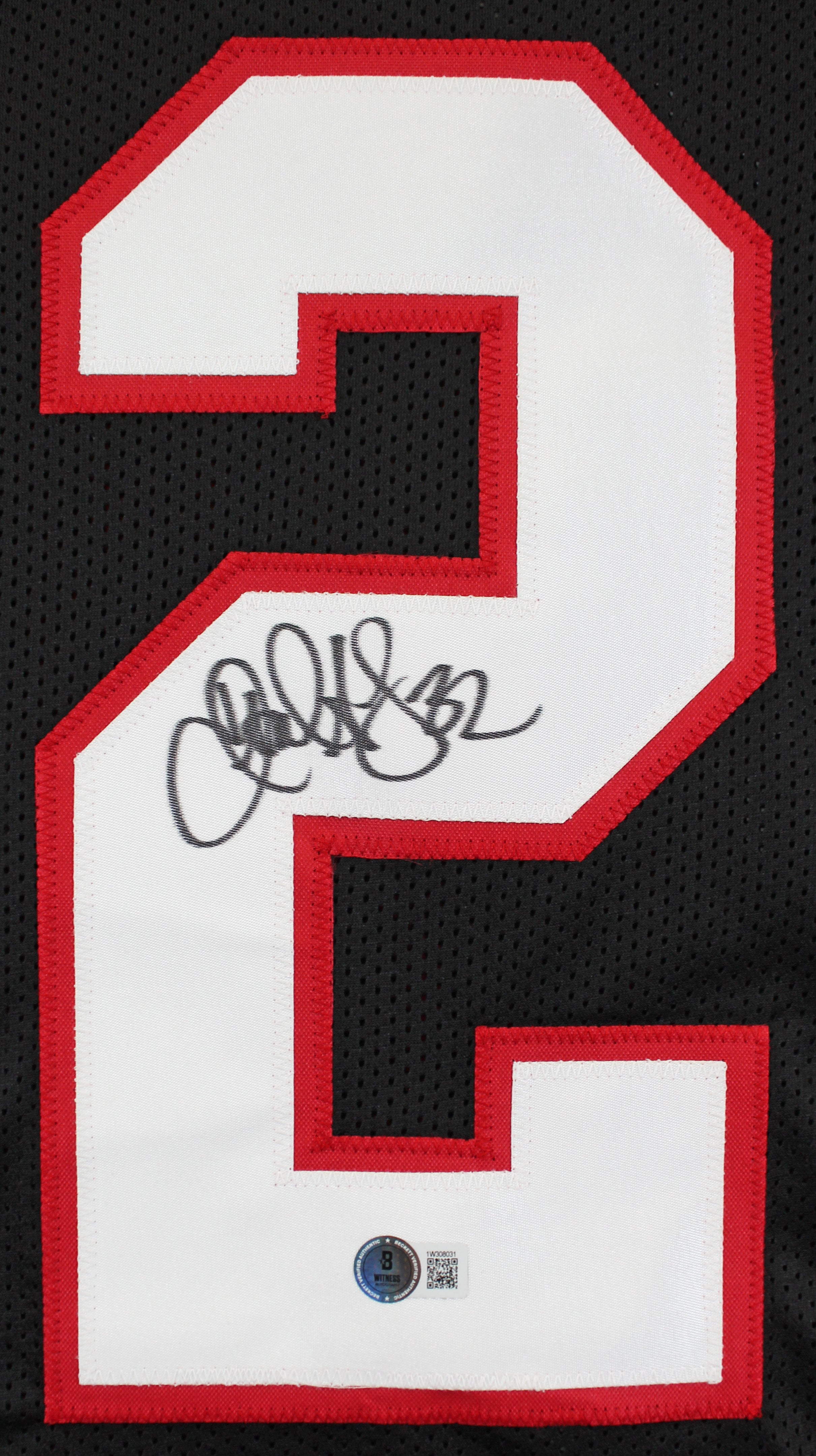 Jamal Anderson Authentic Signed Black Pro Style Jersey Autographed BAS Witnessed