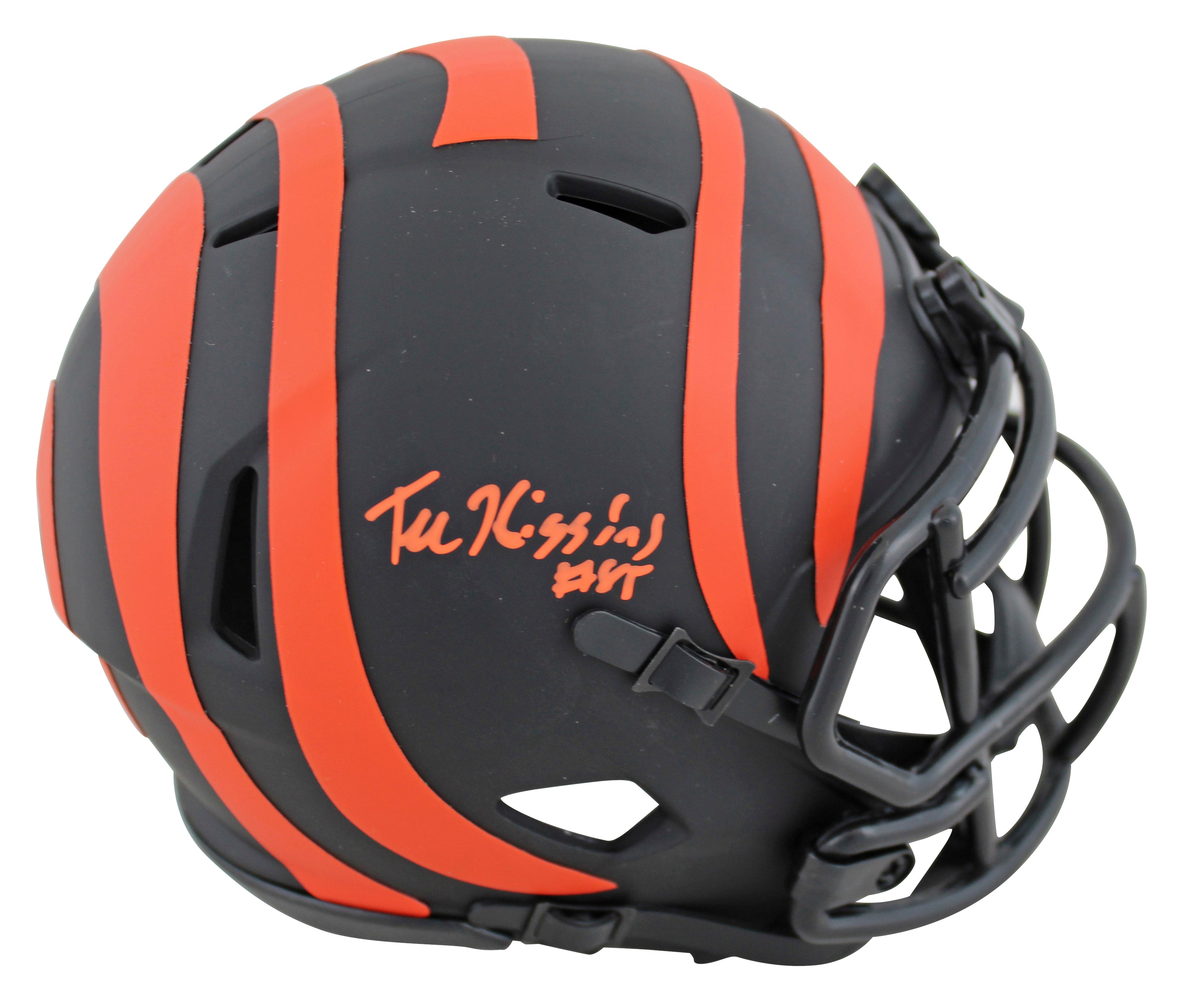 Bengals Tee Higgins Authentic Signed Eclipse Speed Mini Helmet BAS Witnessed