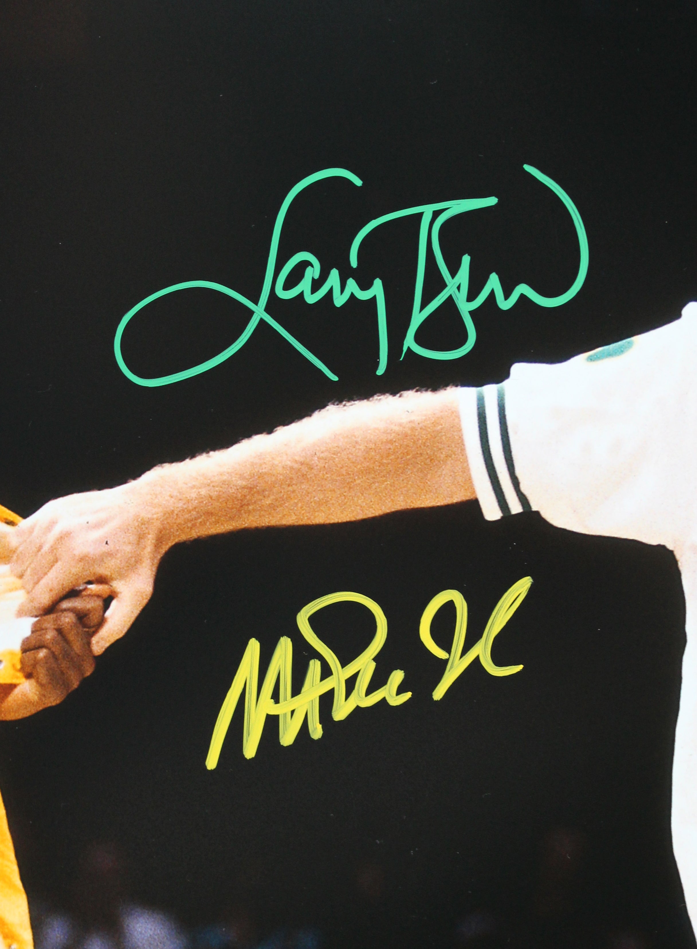 ** HOLIDAY DOORBUSTER ** Magic Johnson & Larry Bird Authentic Signed 16x20 Retirement Photo BAS Witnessed