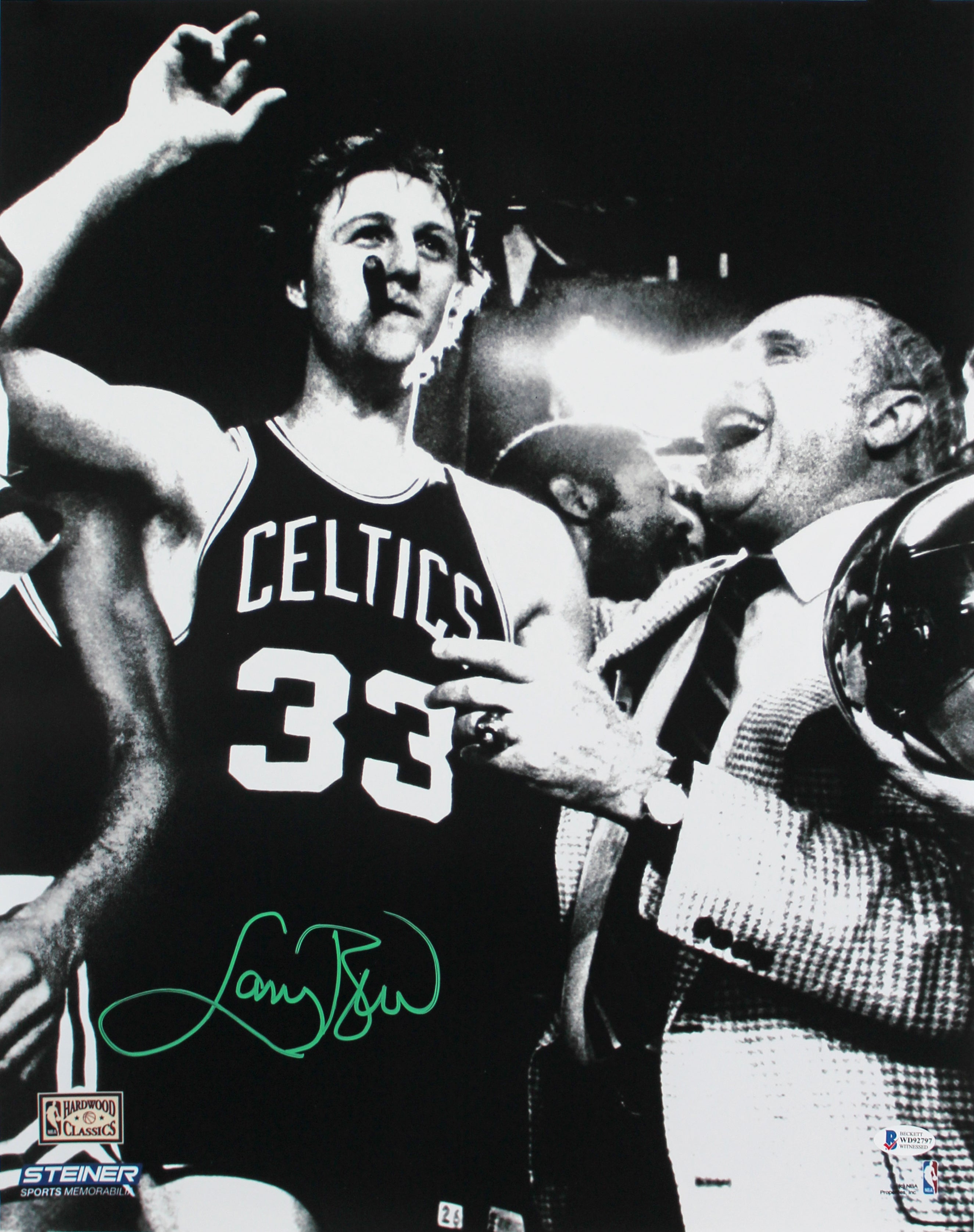 Celtics Larry Bird Authentic Signed 16x20 Photo w/ Red Auerbach BAS