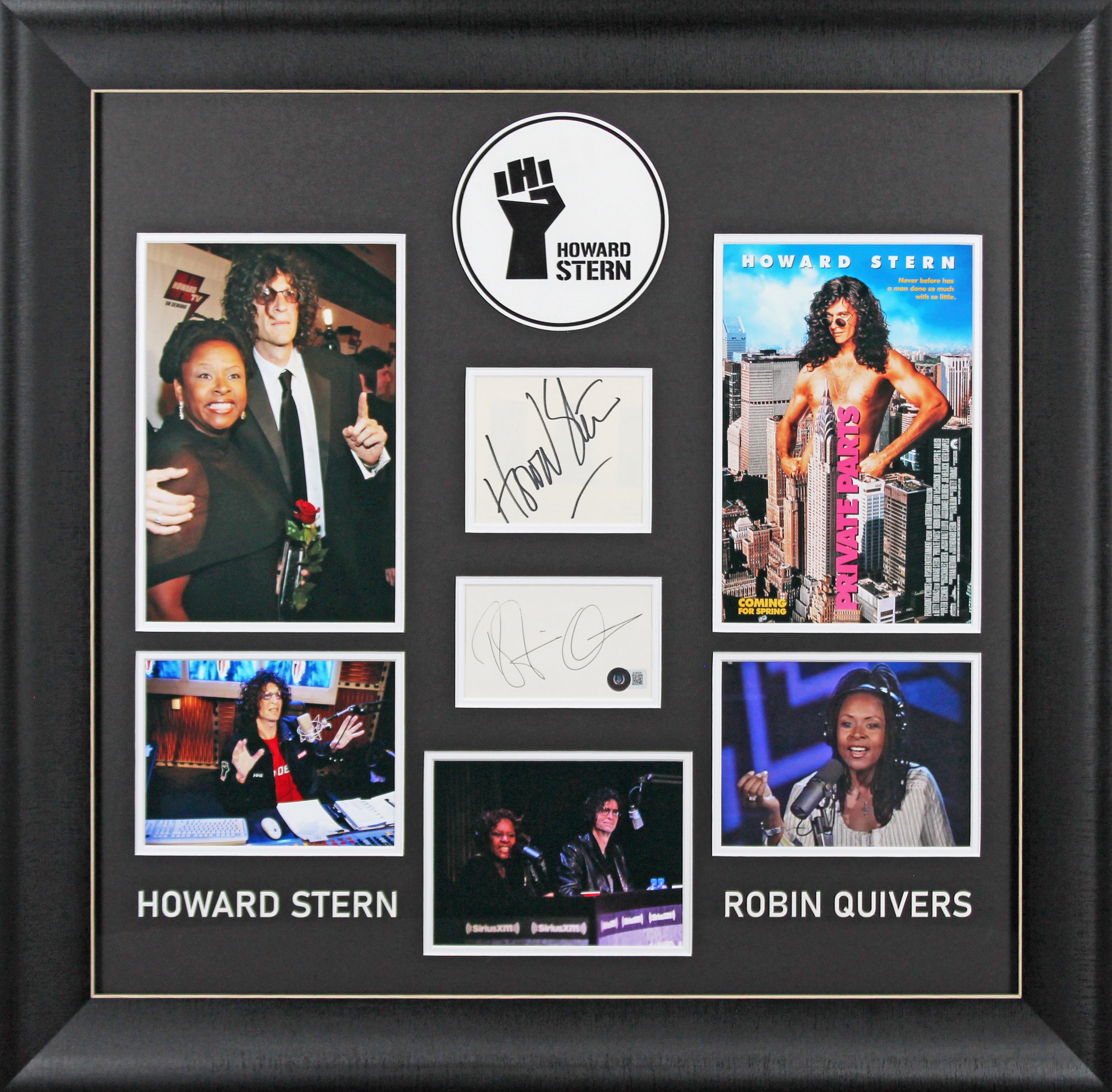 Howard Stern & Robin Quivers Authentic Signed Framed Display BAS #BL98228