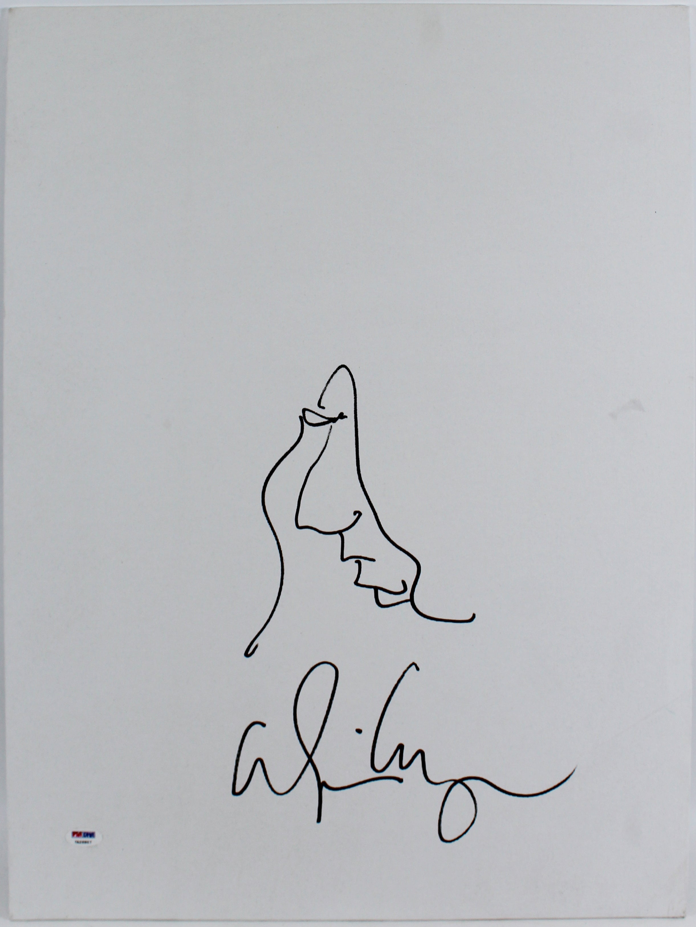 Alice Cooper Signed 18x24 Hand Drawn Self Portrait Sketch PSA/DNA ITP #7A26807