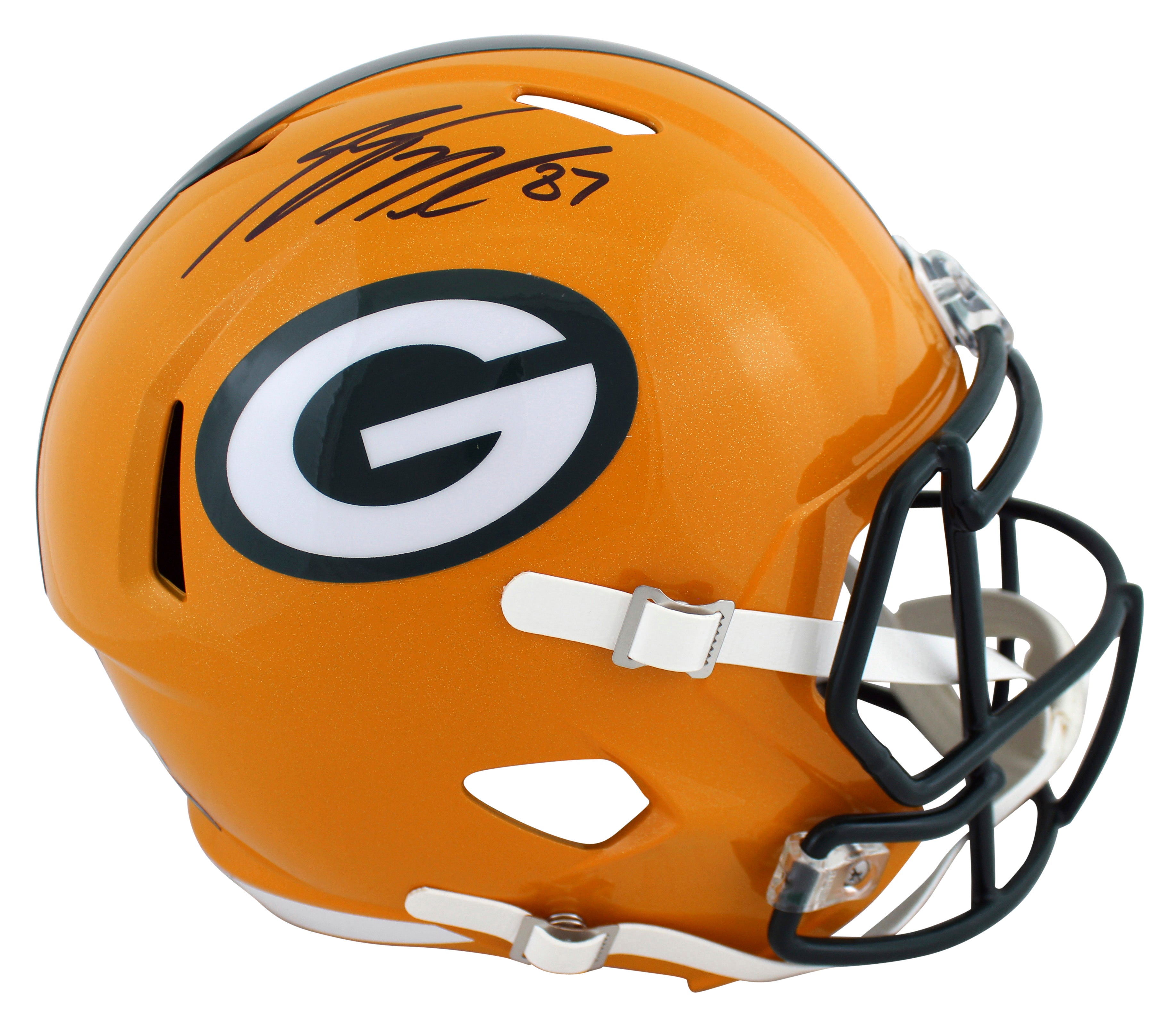 Packers Jordy Nelson Authentic Signed Full Size Speed Rep Helmet BAS Witnessed