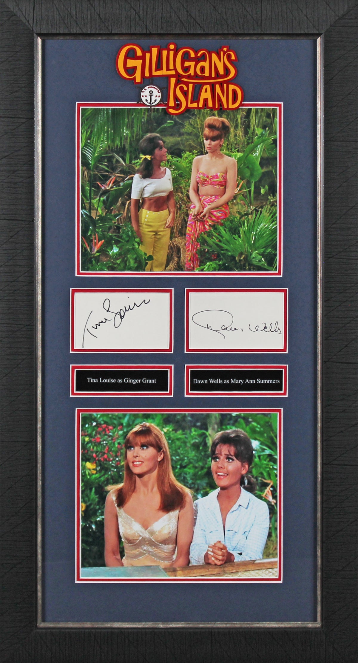 Dawn Wells & Tina Louise Gilligan's Island Signed Framed Display BAS #AD04969