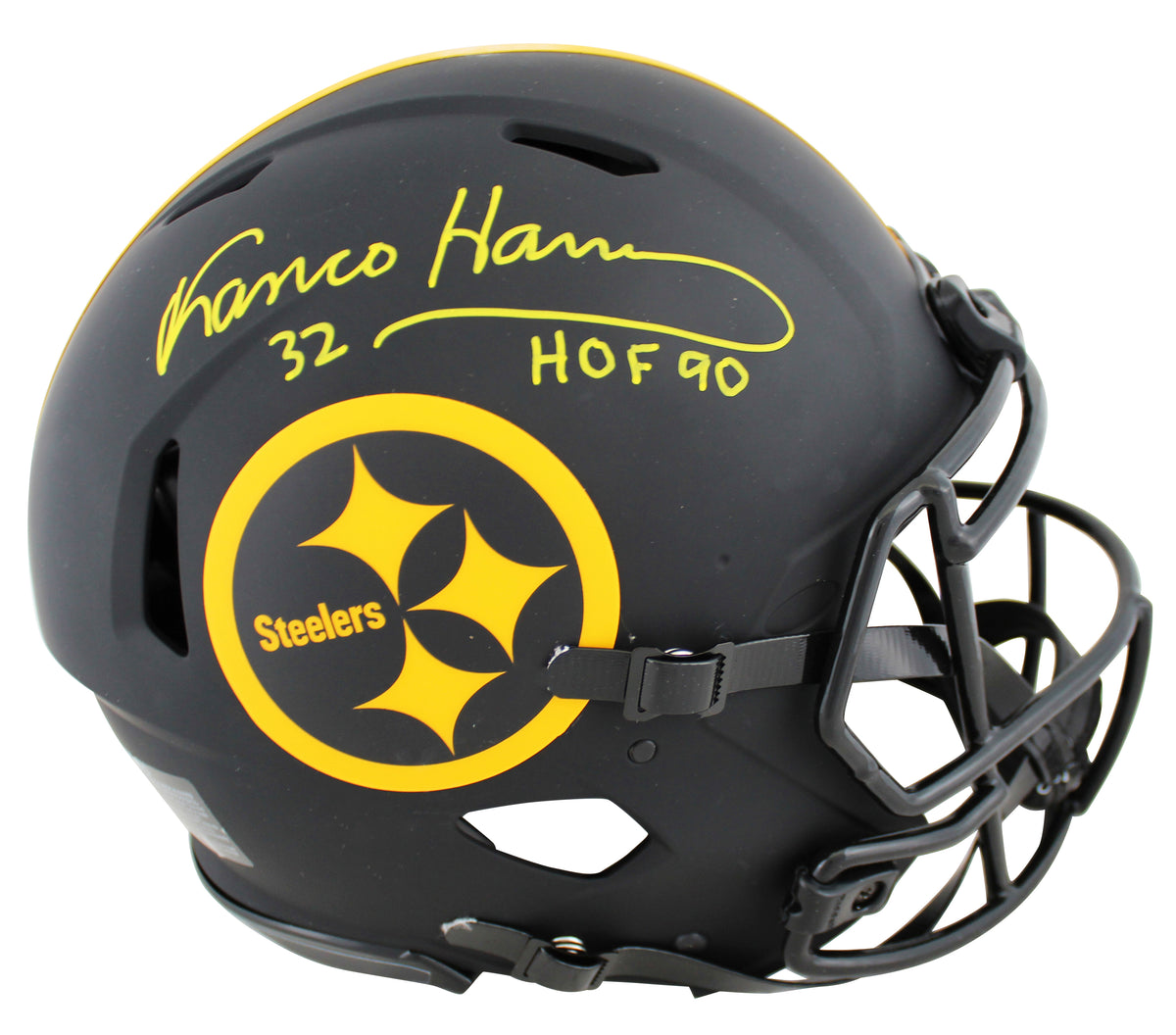 Steelers Franco Harris "HOF 90" Signed Eclipse F/S Speed Proline Helmet BAS Wit