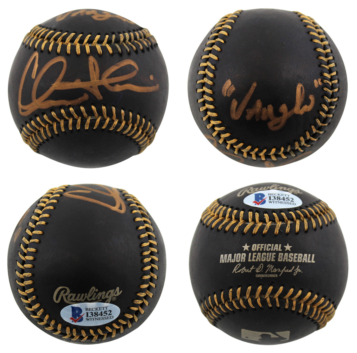 Charlie Sheen Major League "Vaughn" Signed Black Oml Baseball BAS Wit #I38452