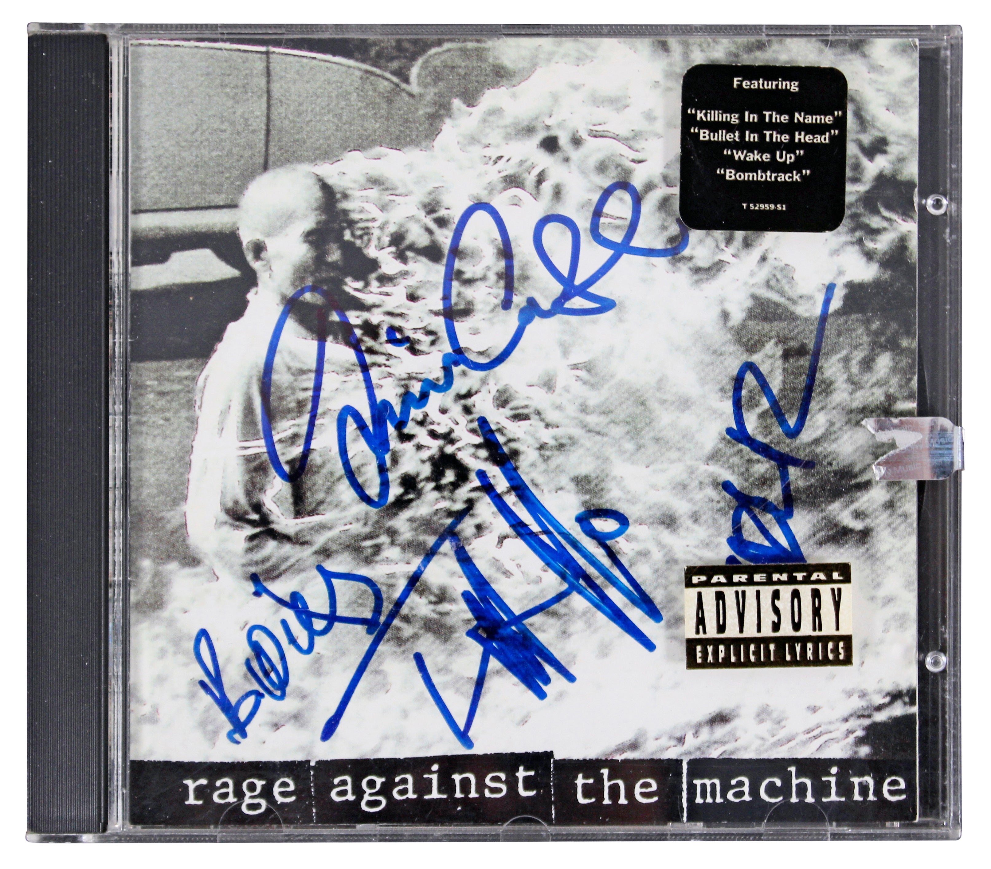 Rage Against the Machine (4) Commerford, Morello +2 Signed Cd Insert W/ Disk JSA