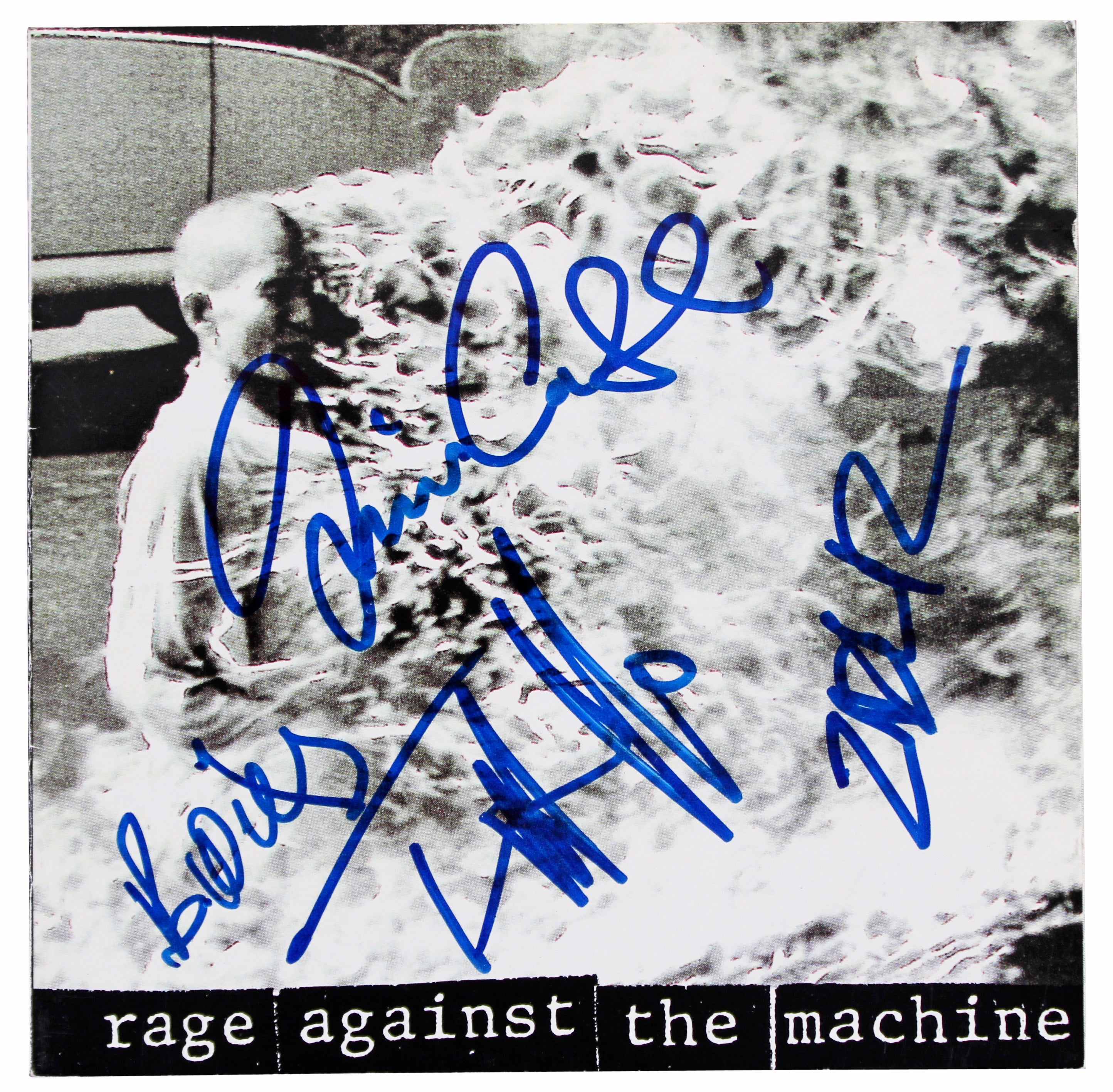 Rage Against the Machine (4) Commerford, Morello +2 Signed Cd Insert W/ Disk JSA