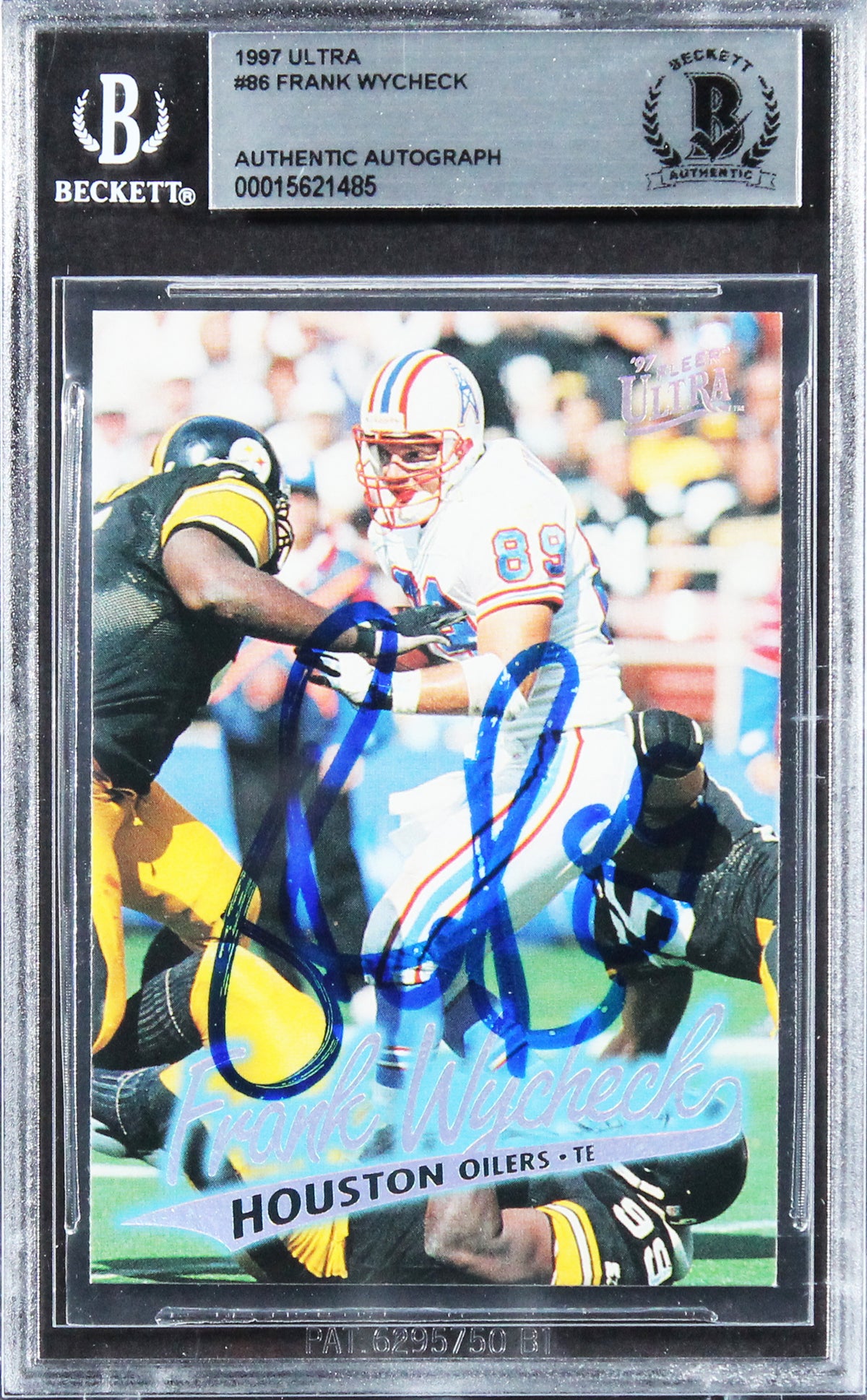 Oilers Frank Wycheck Authentic Signed 1997 Ultra #86 Card BAS Slabbed
