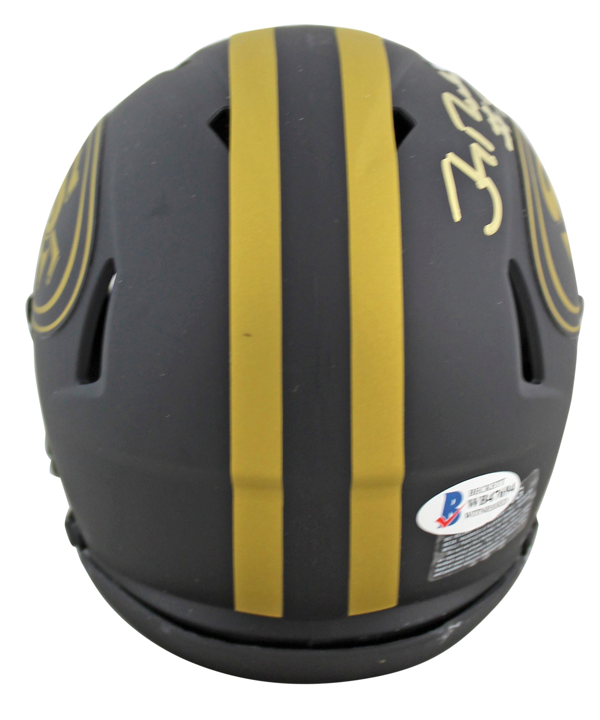 49ers Jerry Rice Authentic Signed Eclipse Speed Mini Helmet BAS Witnessed
