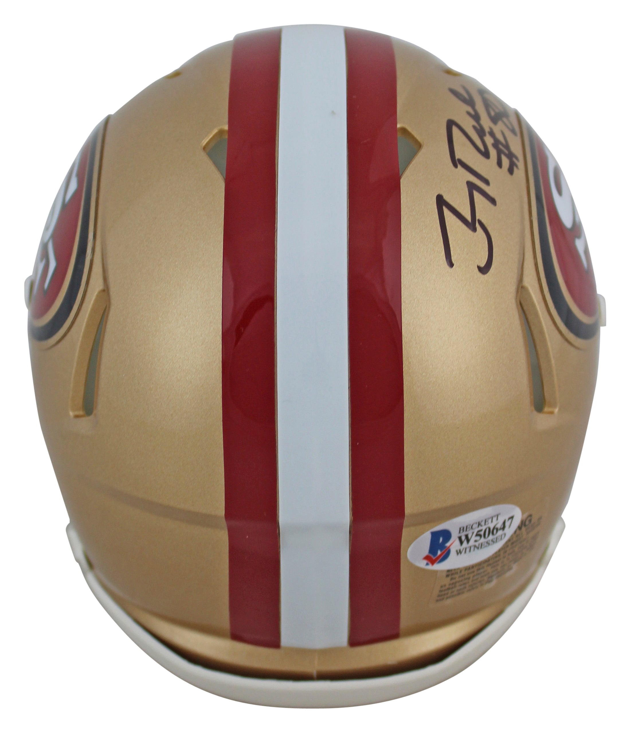49ers Jerry Rice Authentic Signed Speed Mini Helmet Autographed BAS Witnessed