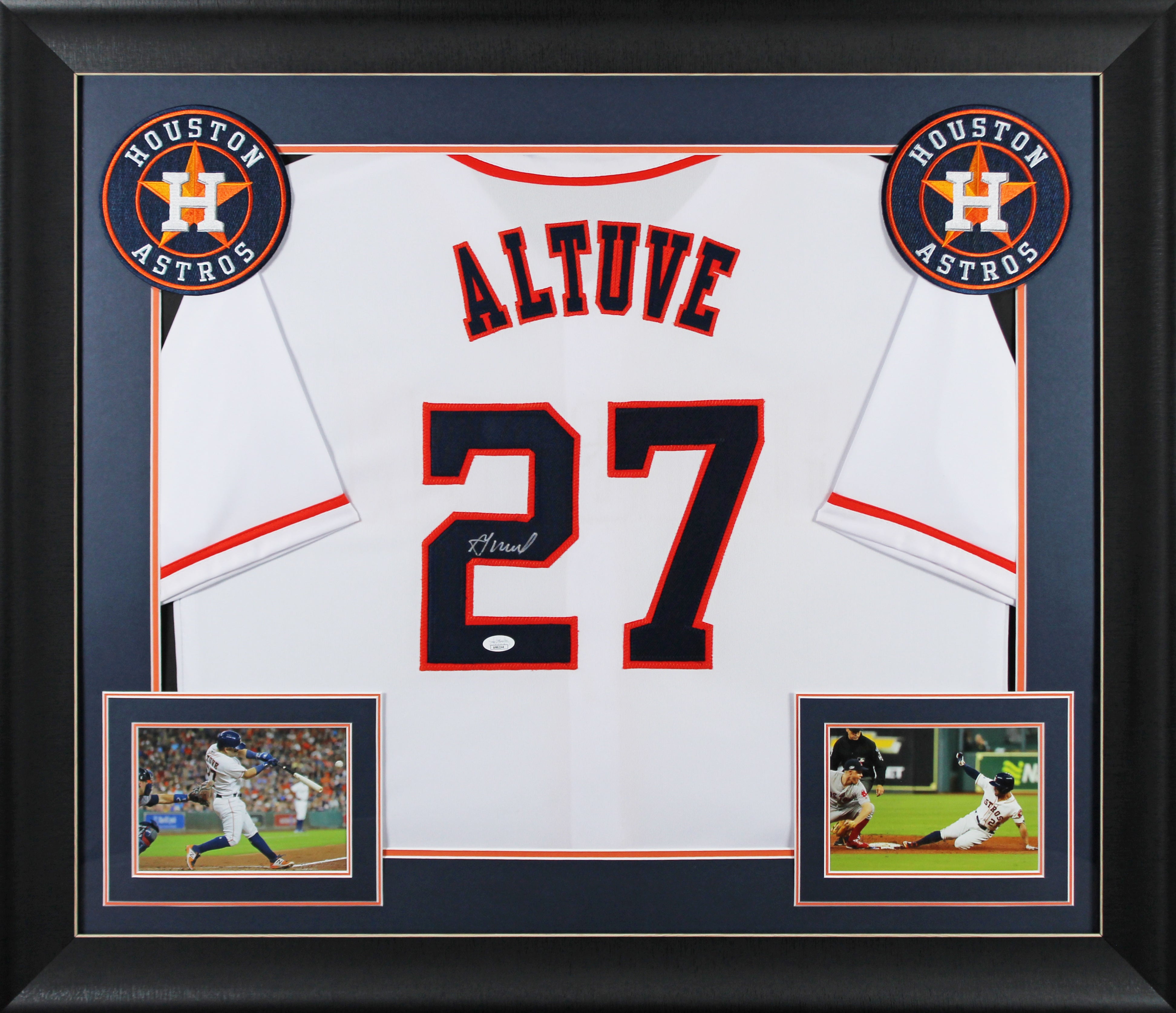 Jose Altuve Authentic Signed White Pro Style Framed Jersey Autographed JSA