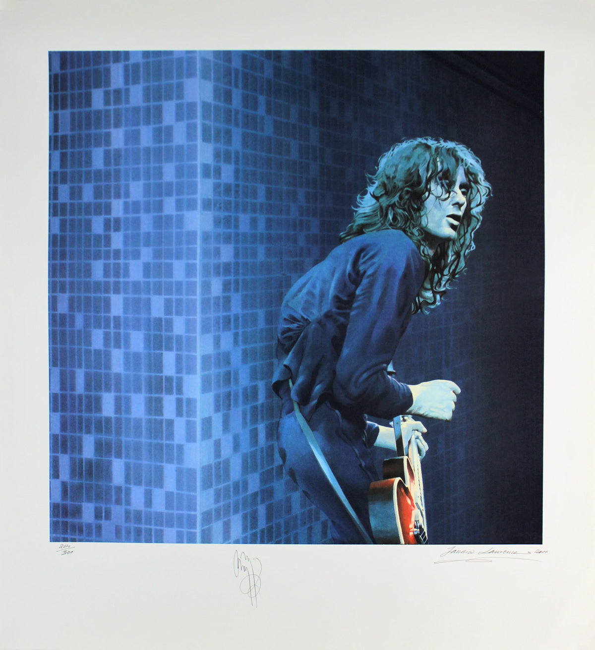 Jimmy Page Led Zeppelin Signed 30x33 LE Artist Print Litho #264/300 BAS #A68030