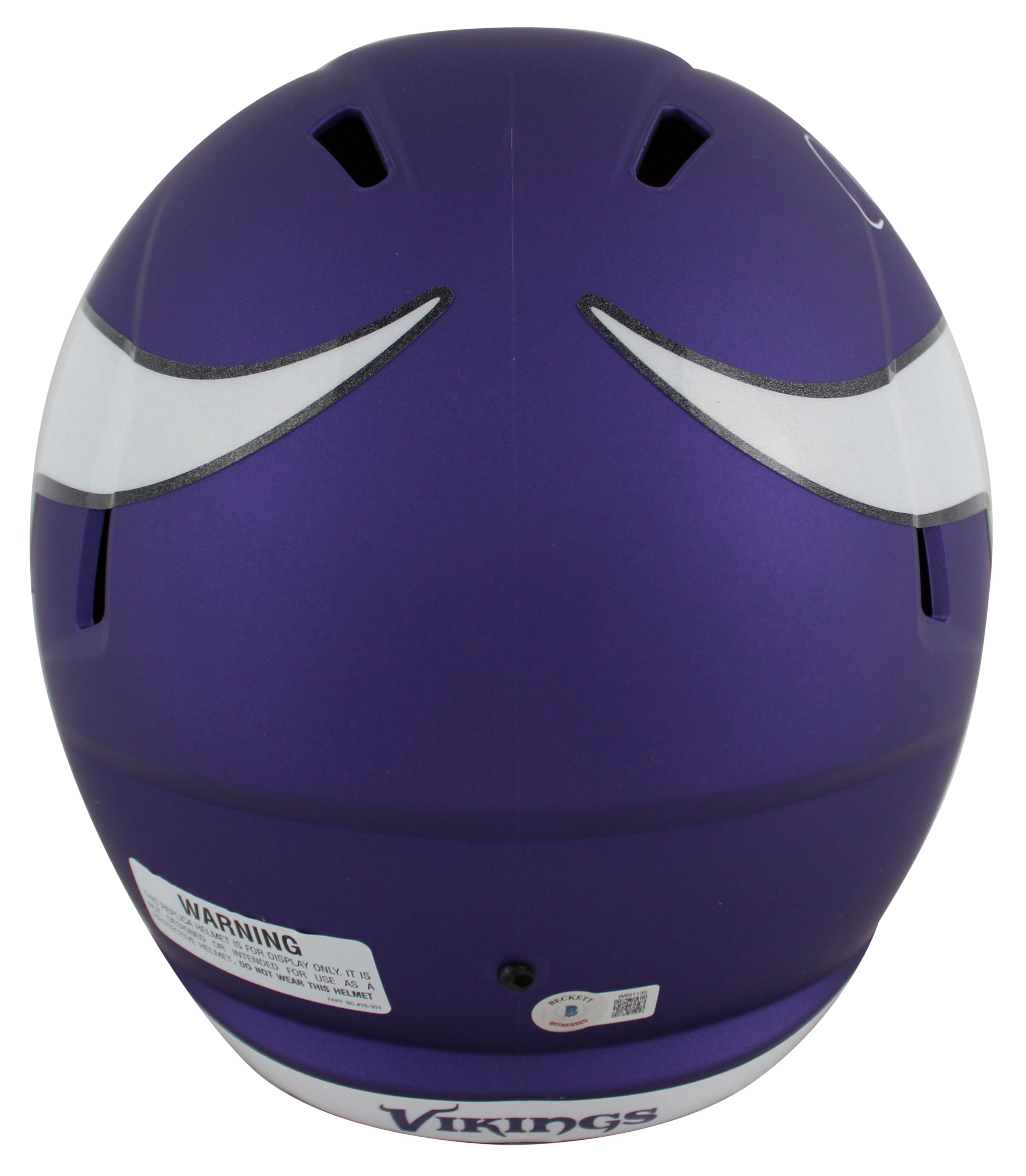 Vikings Justin Jefferson & Jordan Addison Signed F/S Speed Rep Helmet BAS Wit