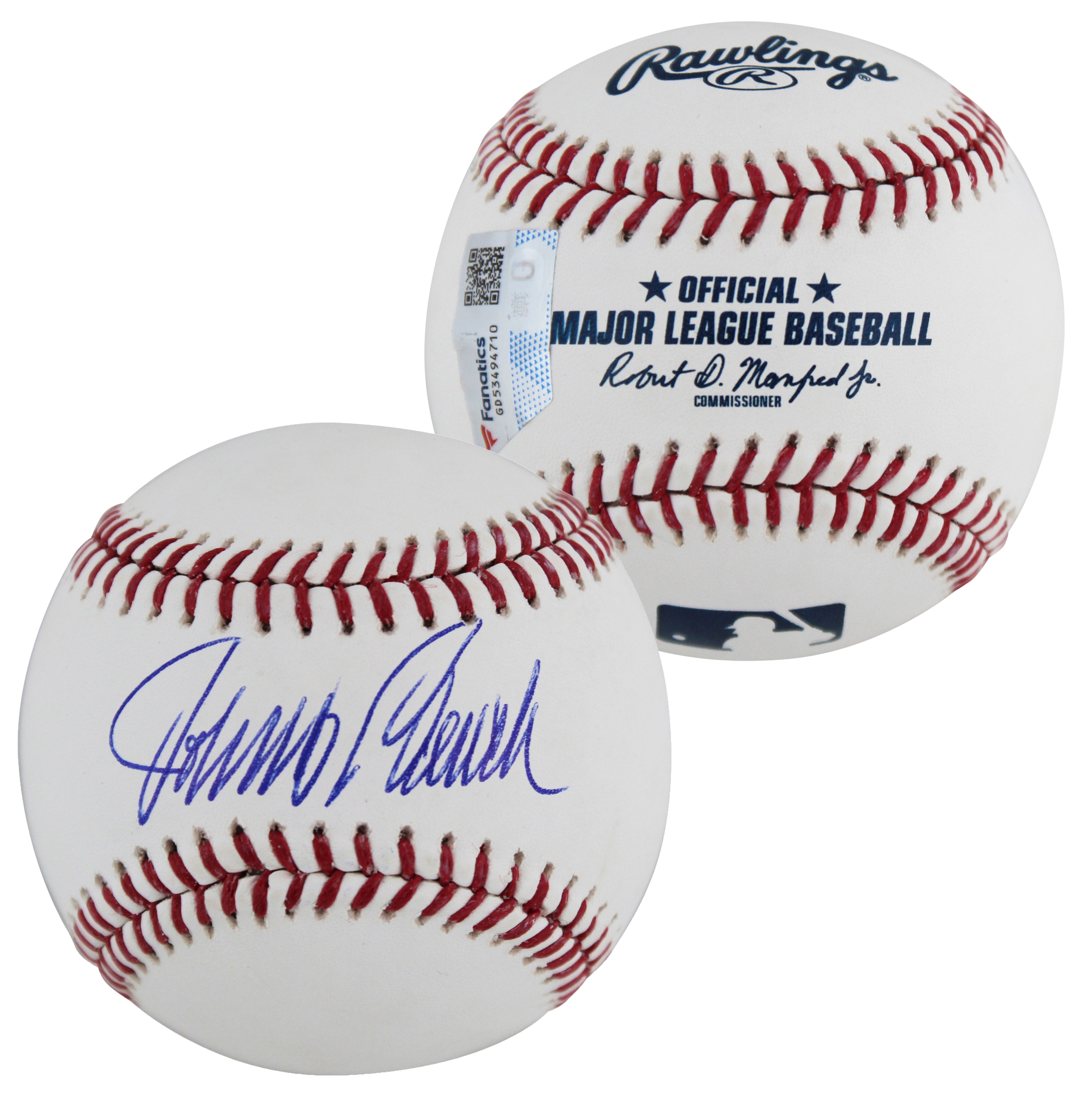 Reds Johnny Bench Authentic Signed Robert Manfred Oml Baseball Fanatics