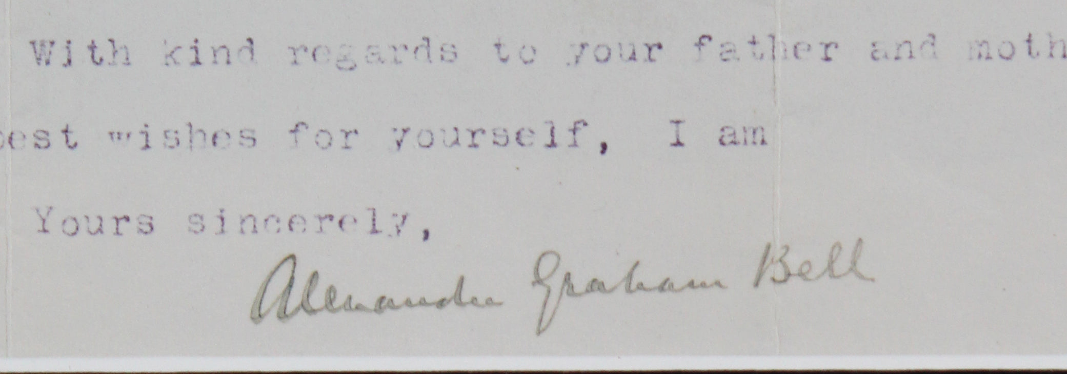 Alexander Graham Bell Authentic Signed & Framed 1915 Typed Letter BAS #A04949