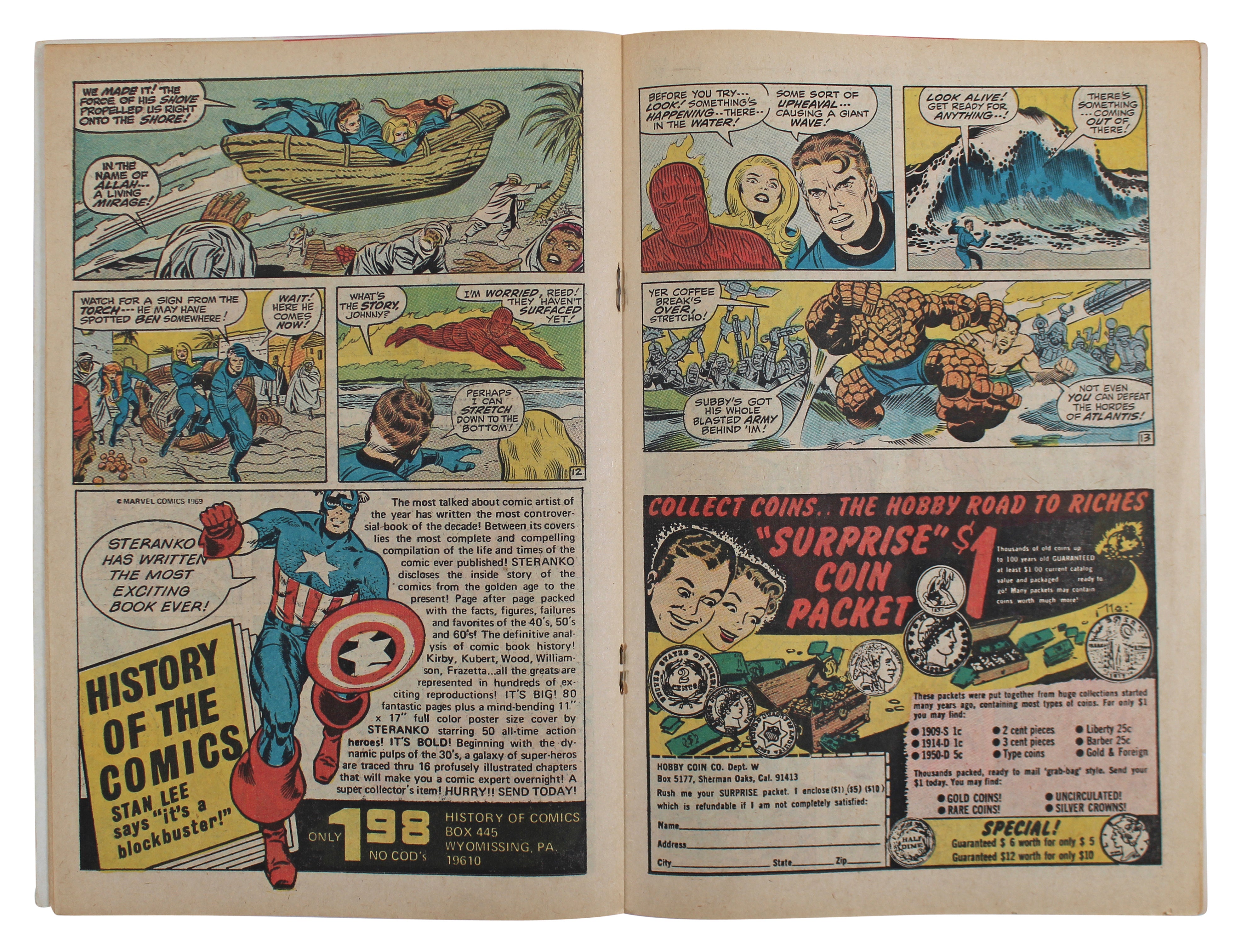 Stan Lee & Joe Sinnott Authentic Signed Fantastic Four #100 Comic JSA #XX05173