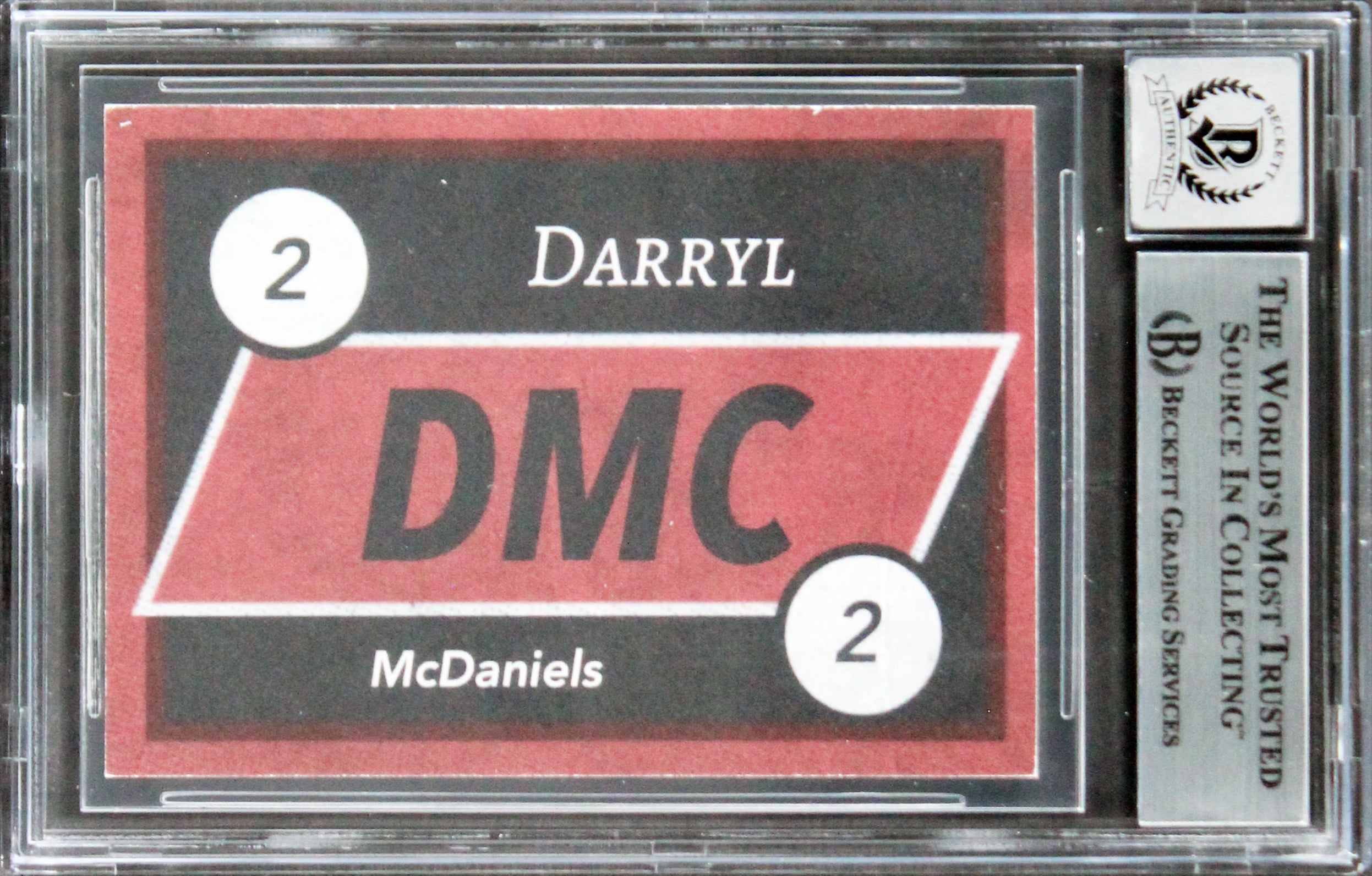 Darryl McDaniels Run DMC Authentic Signed Custom Trading Card Auto 10 BAS Slab 1