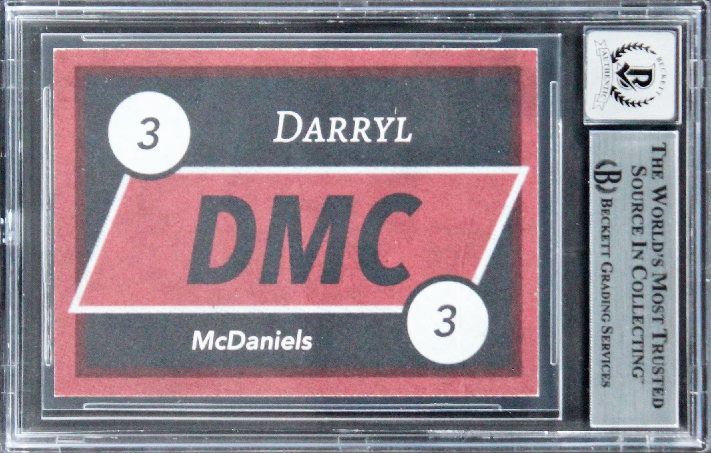 Darryl McDaniels Run DMC Authentic Signed Custom Trading Card Auto 10 BAS Slab 2