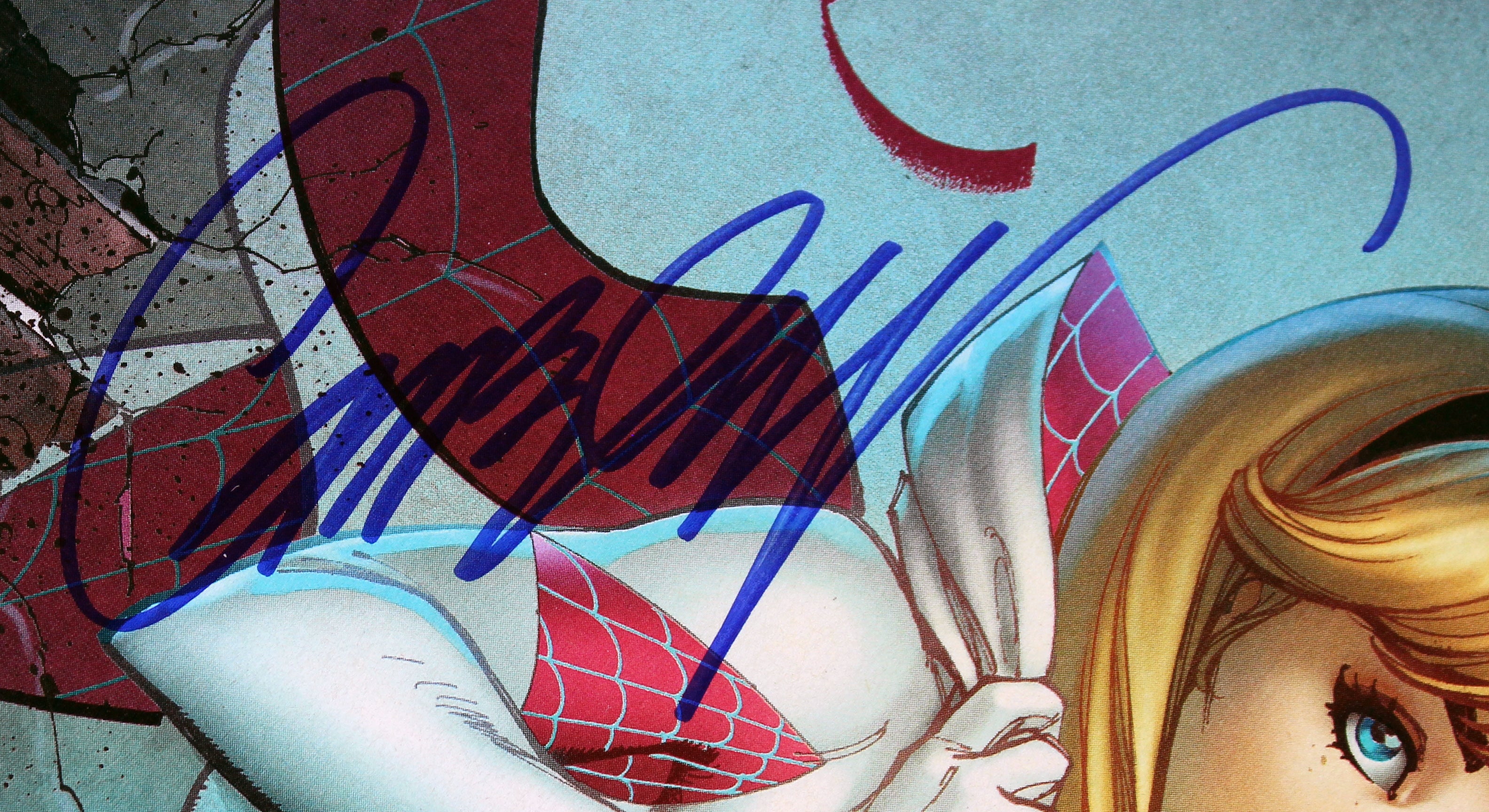 Stan Lee & J. Scott Campbell Signed Spider Gwen Marvel Variant 002 Comic JSA