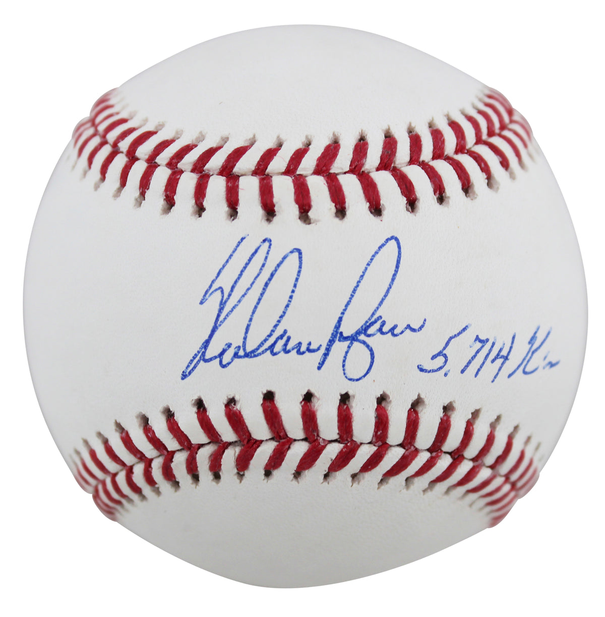 Rangers Nolan Ryan "5,714 K's" Authentic Signed Manfred Oml Baseball BAS