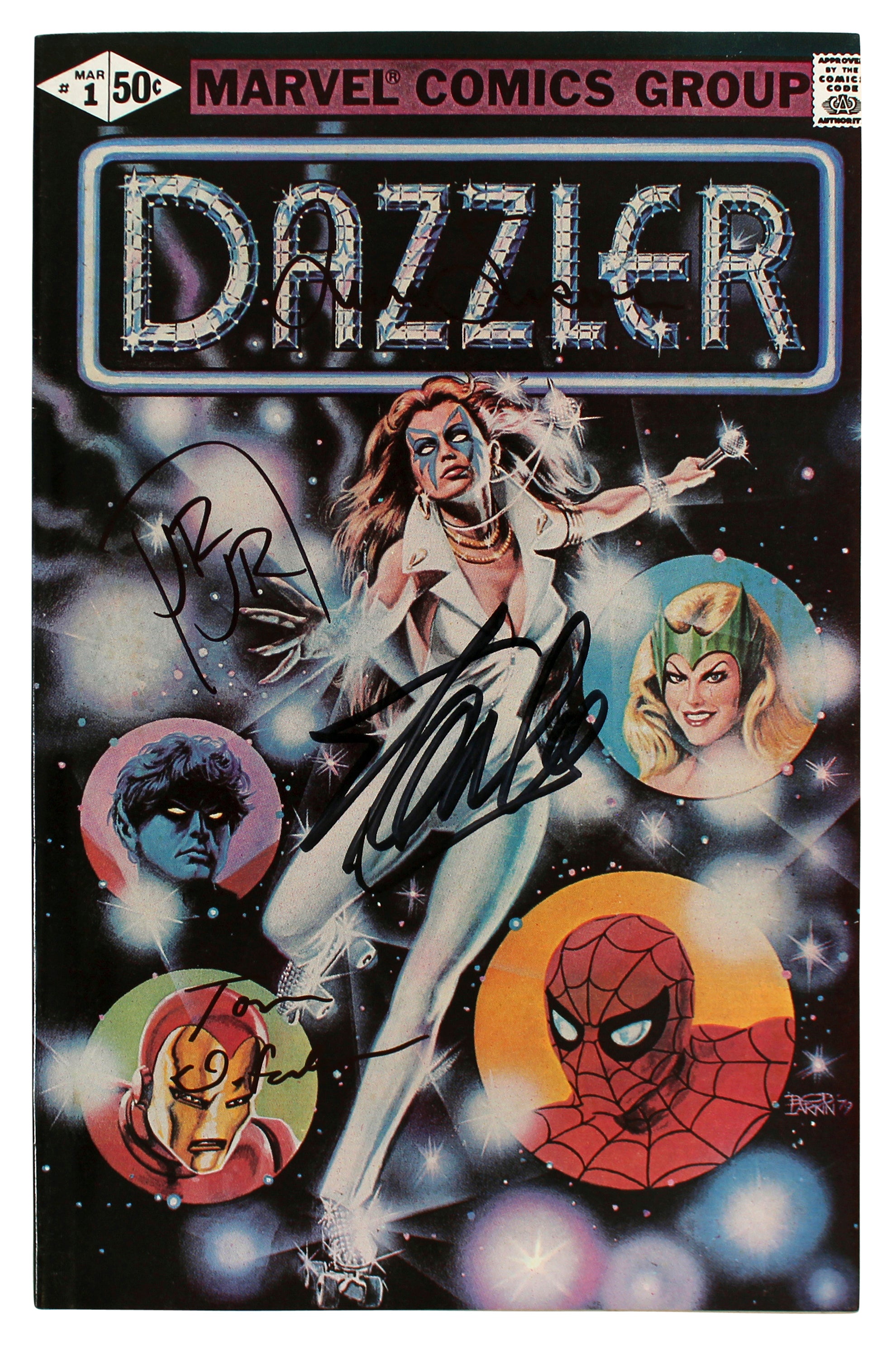 (4) Stan Lee, Romita, DeFalco & Simonson Signed Dazzler #1 Comic JSA #XX05186