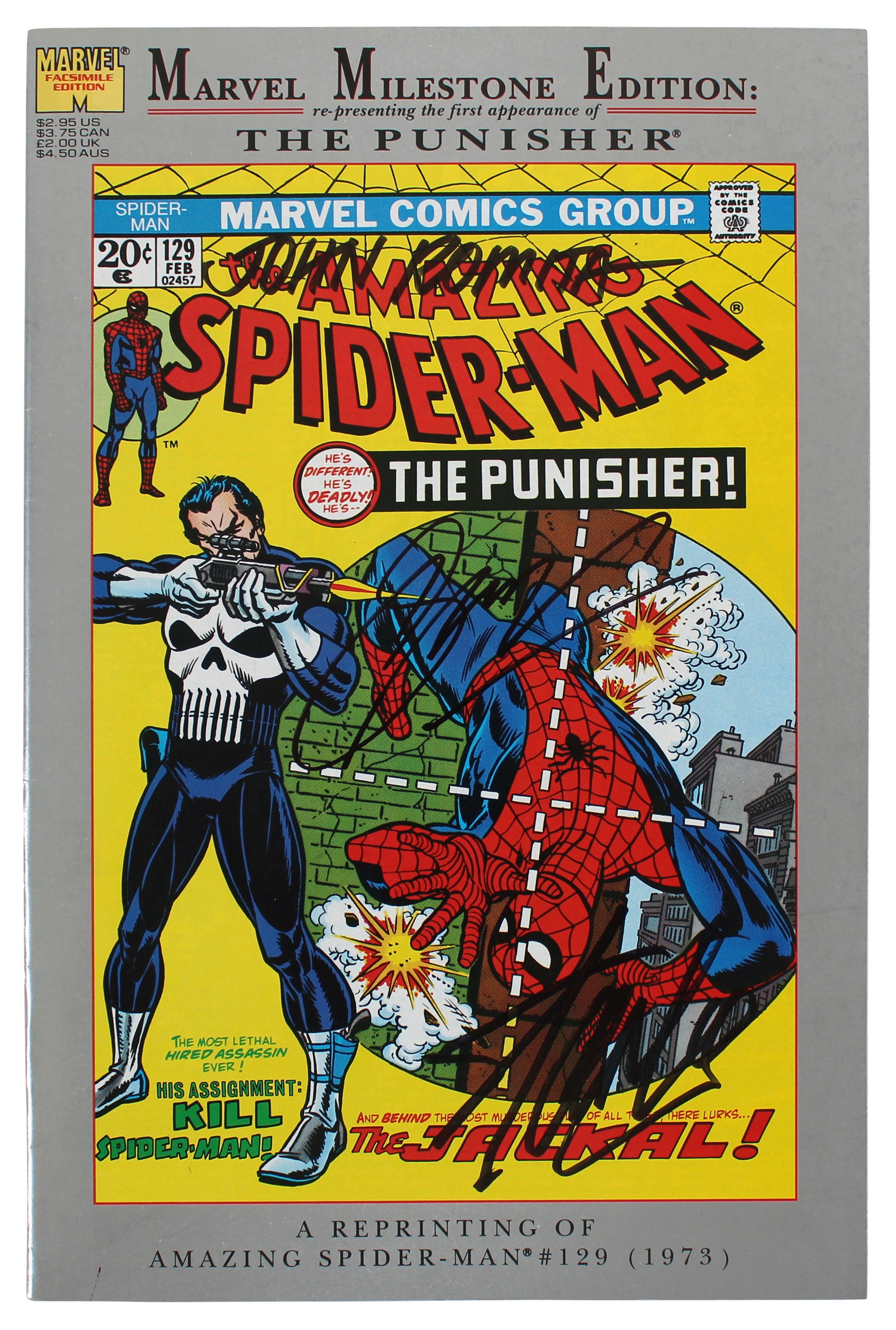 (3) Stan Lee, Romita & Conway Signed The Amazing Spider-Man #129 Comic JSA