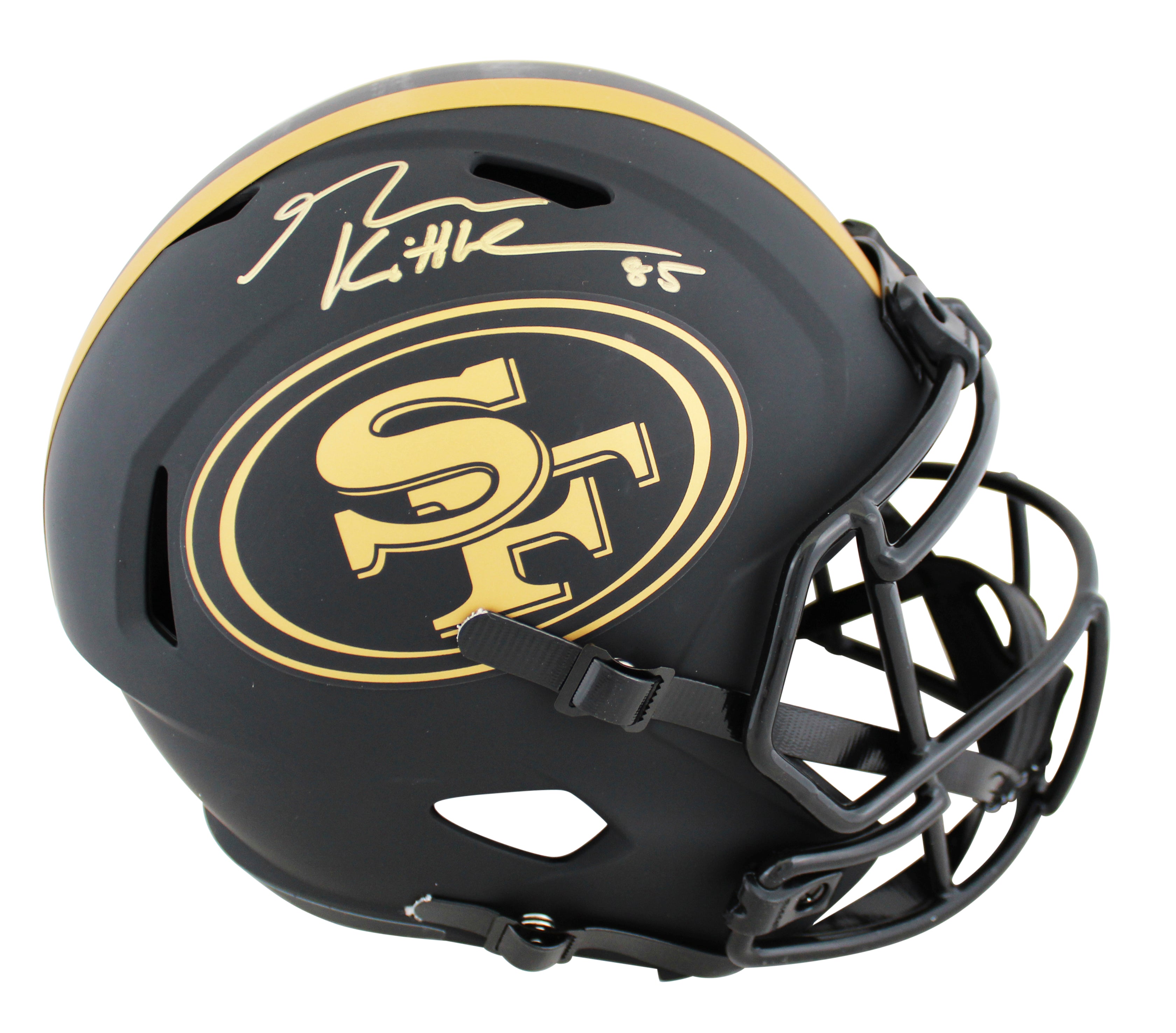 49ers George Kittle Signed Eclipse Full Size Speed Rep Helmet BAS Witnessed