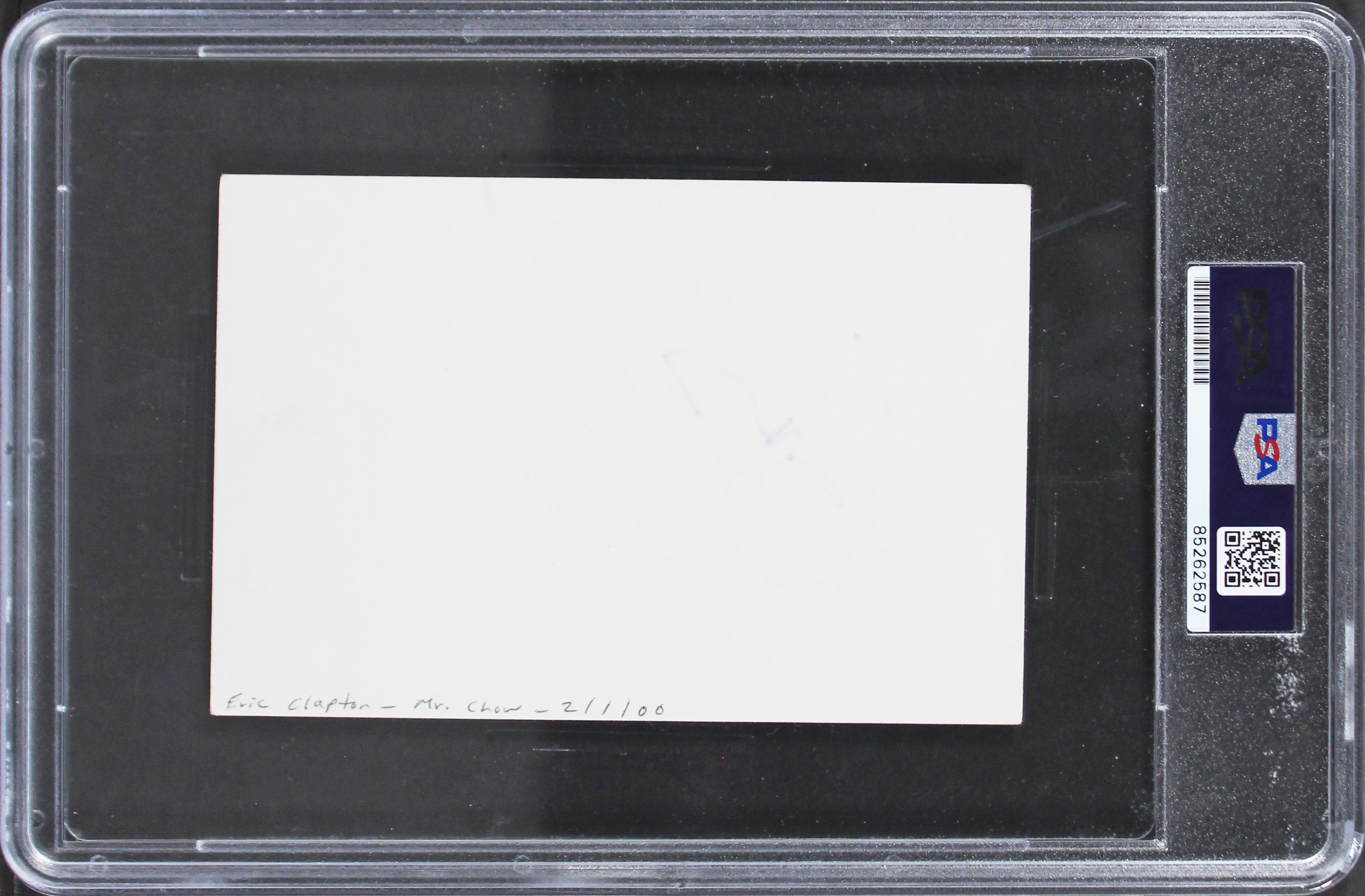 Eric Clapton Authentic Signed 4x6 Index Card PSA/DNA Slabbed