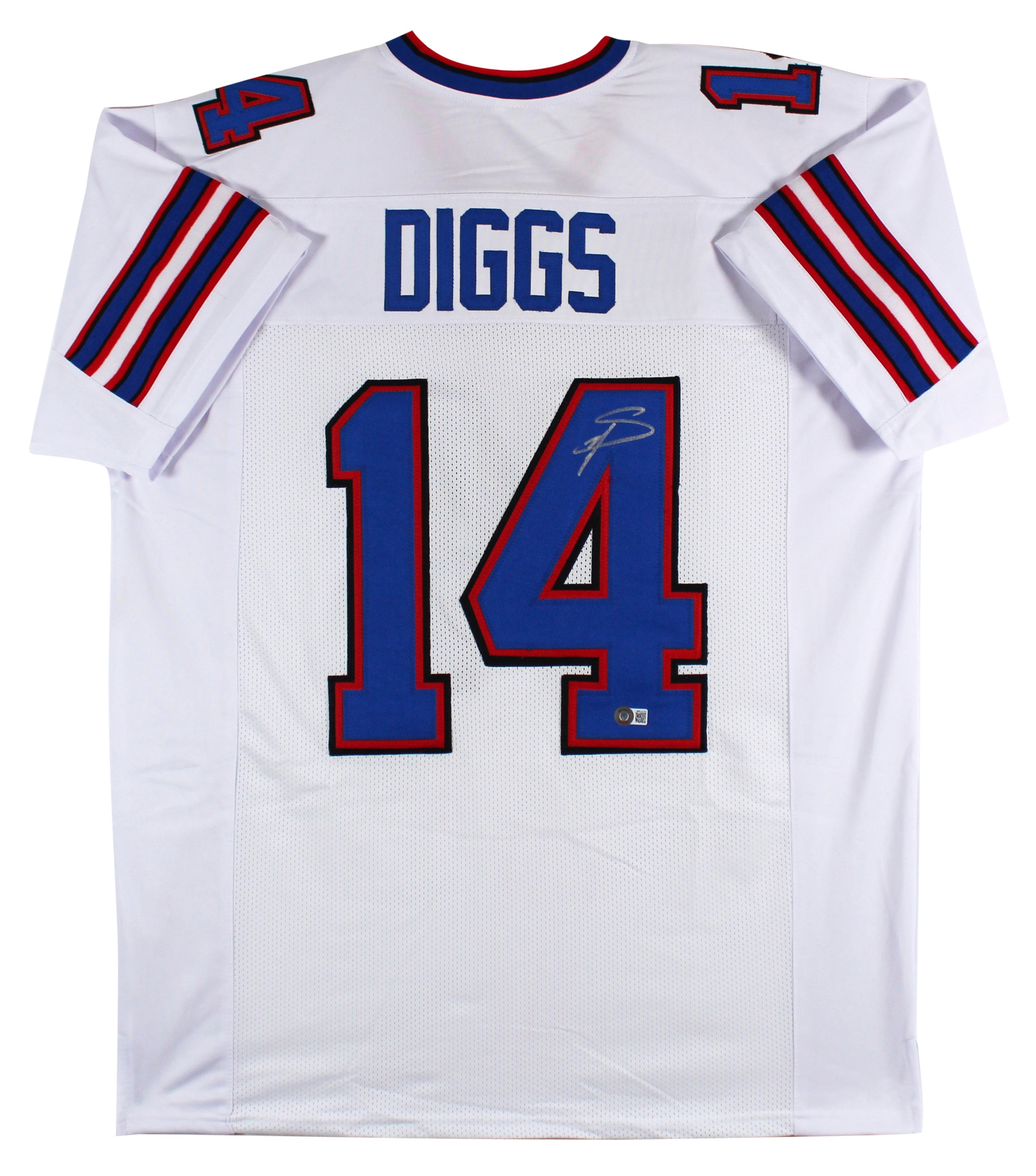 Stefon Diggs Authentic Signed White Pro Style Jersey Autographed BAS Witnessed