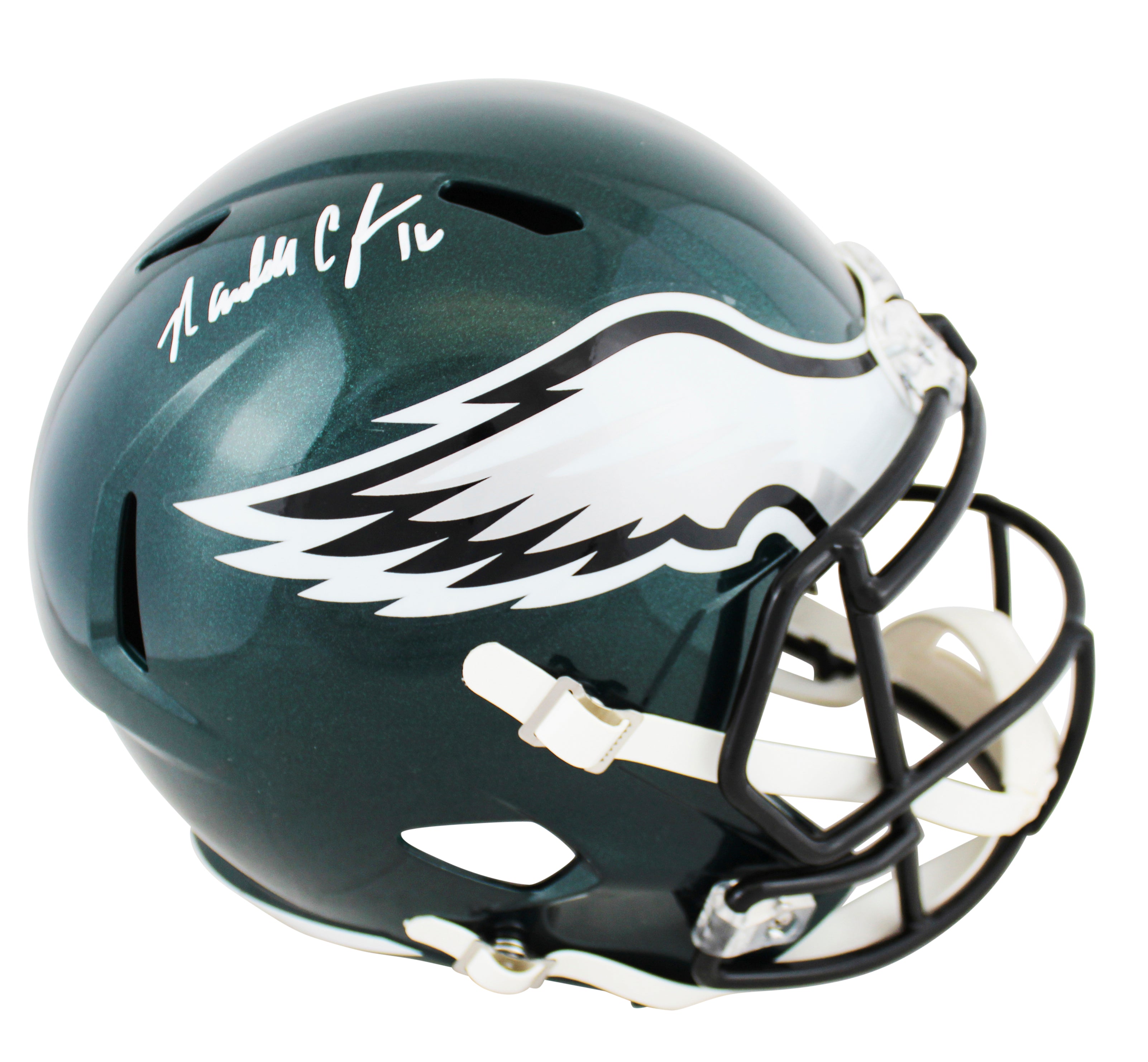 Eagles Randall Cunningham Signed Full Size Speed Rep Helmet BAS Witnessed