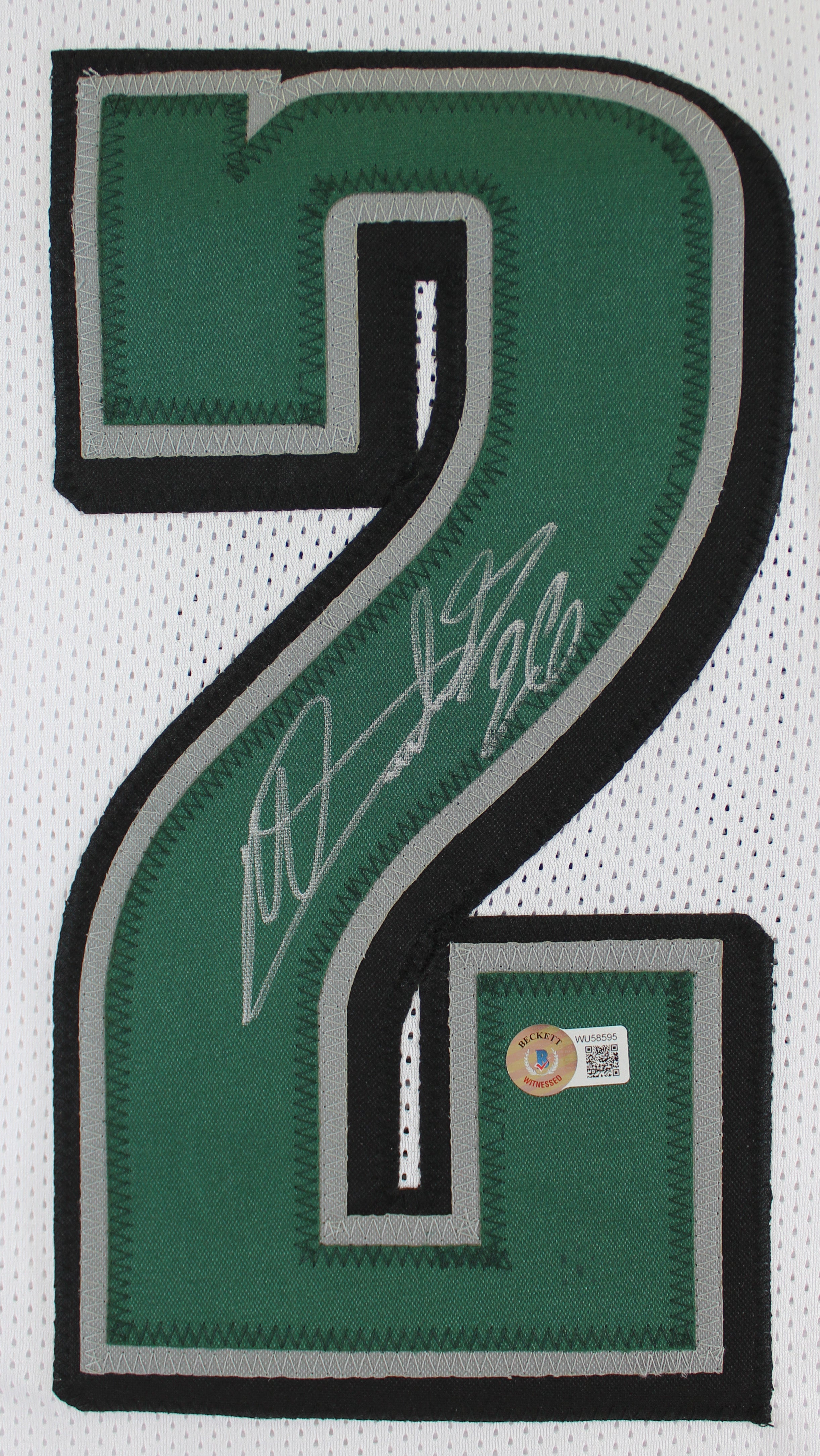 Miles Sanders Authentic Signed White Pro Style Jersey Autographed BAS Witnessed