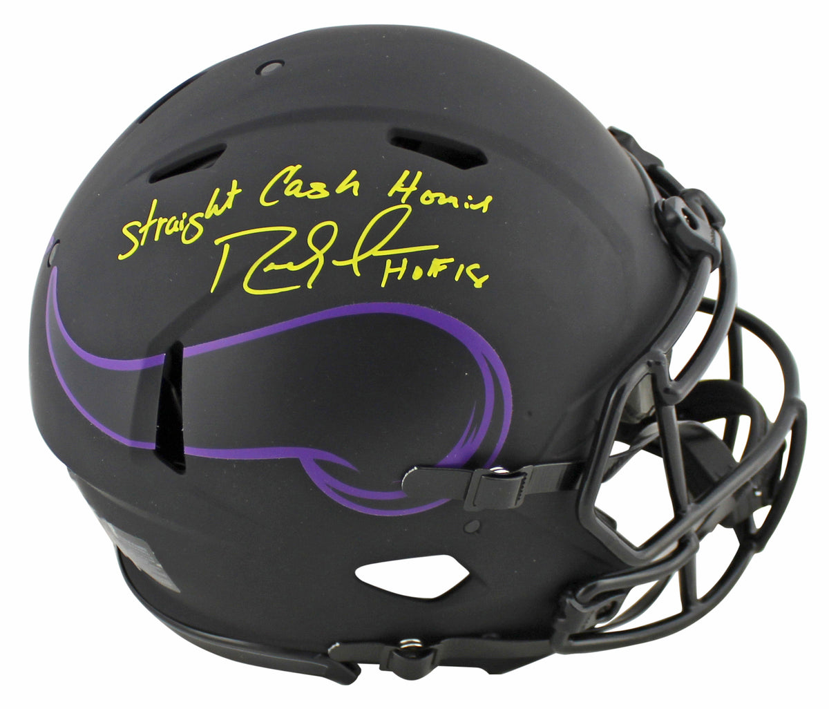 Vikings Randy Moss "SCH HOF 18" Signed Eclipse Proline F/S Speed Helmet BAS