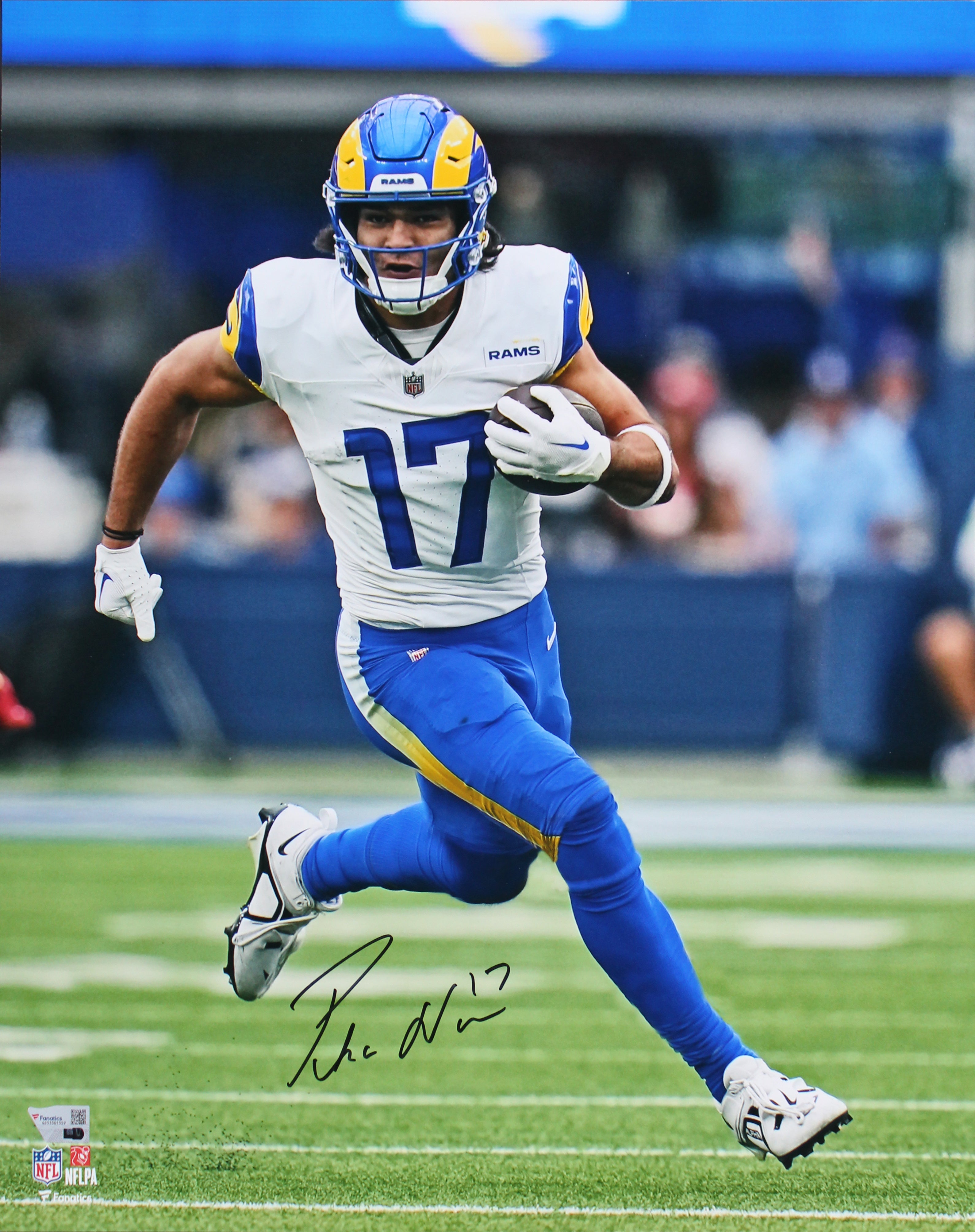 Rams Puka Nacua Authentic Signed 16x20 Vertical Photo Autographed Fanatics