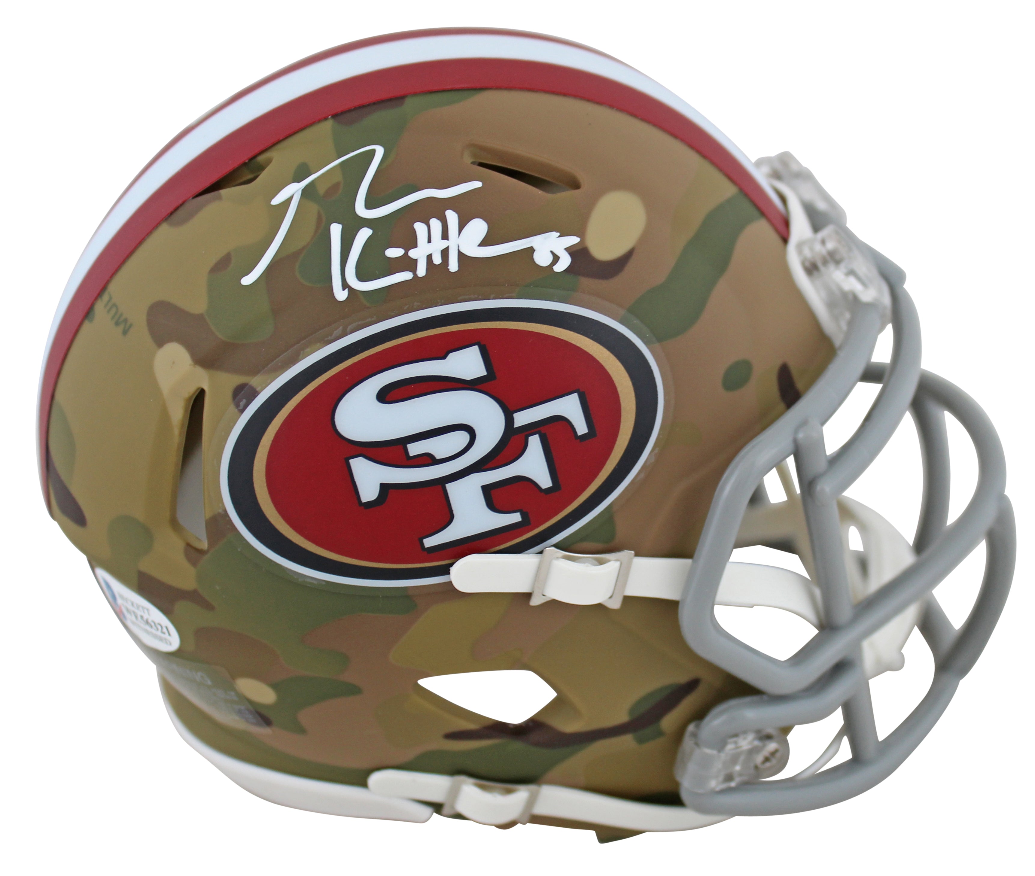 49ers George Kittle Authentic Signed Camo Speed Mini Helmet BAS Witnessed