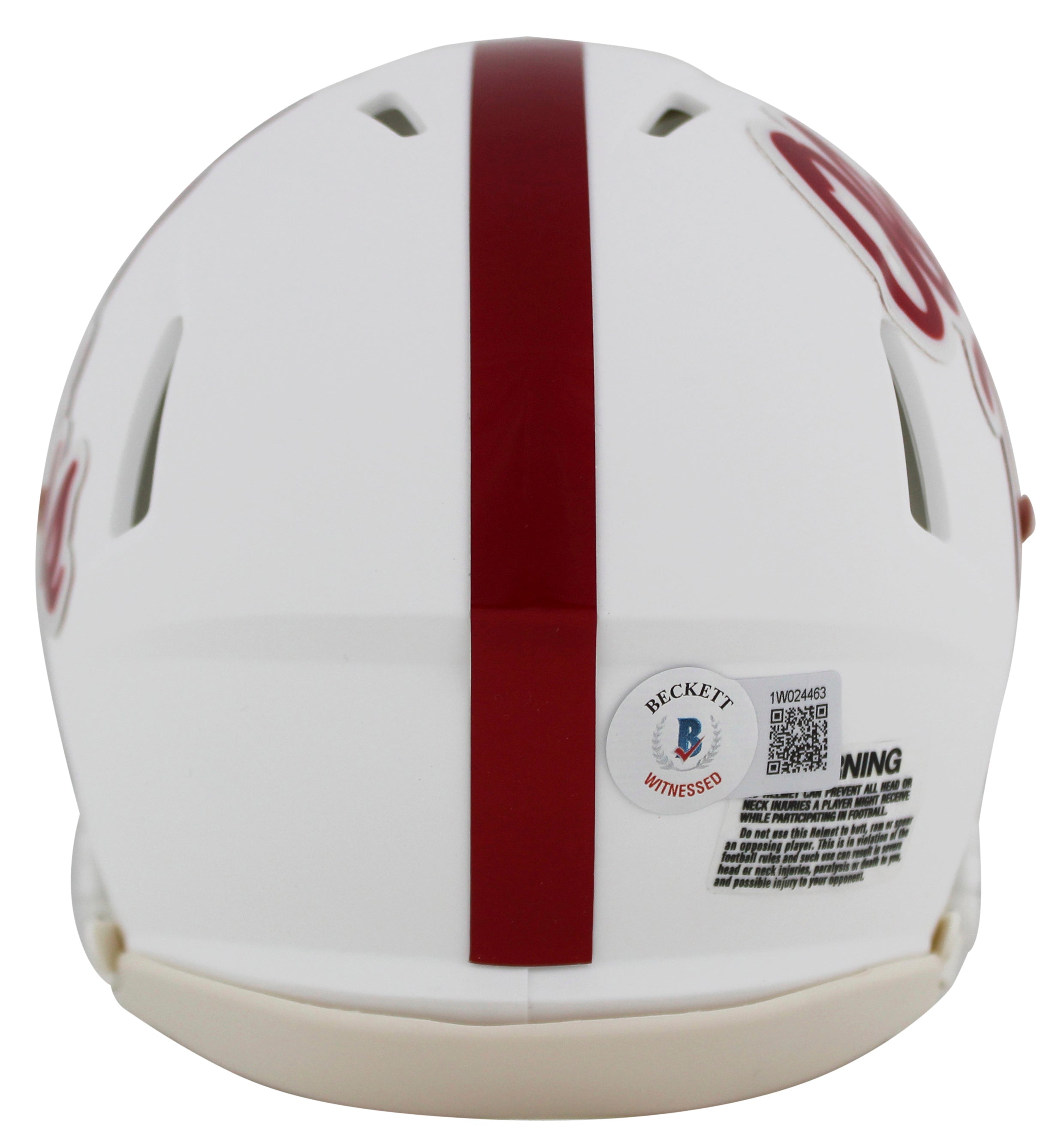 Ole Miss Patrick WIllis Authentic Signed White Speed Mini Helmet BAS Witnessed