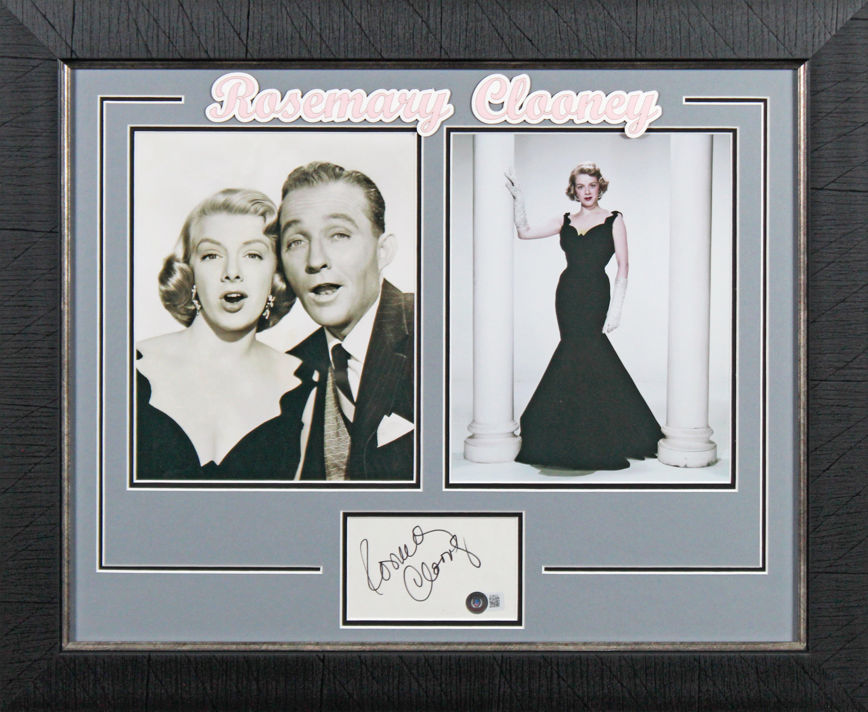 Rosemary Clooney White Christmas Signed & Framed 3x5 Index Card BAS #BL98212