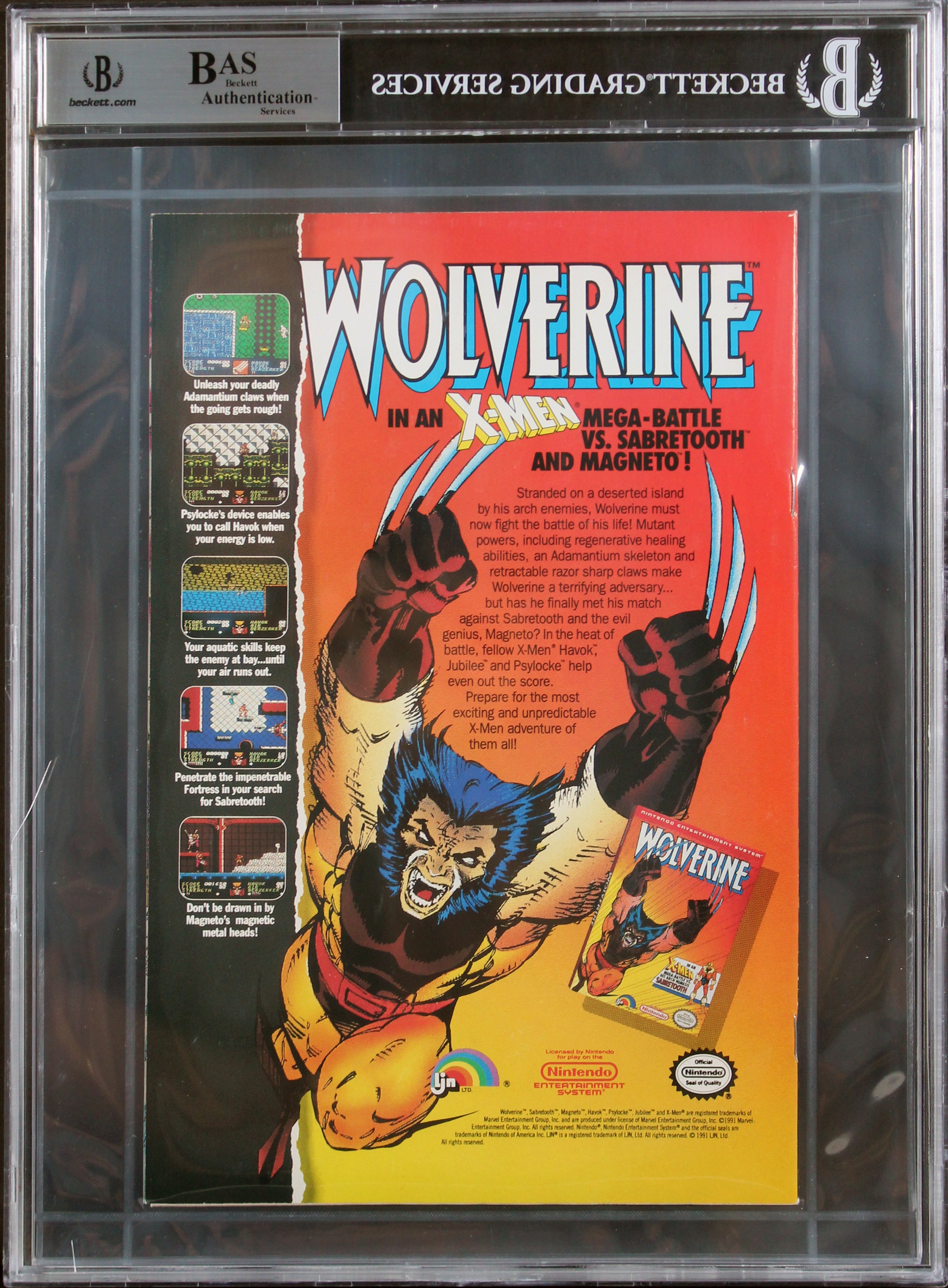 (3) Stan Lee, Portacio & Lee Signed The Ucanny X-Men #282 Comic BAS Slabbed